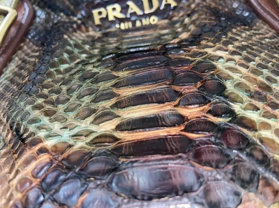 Prada RARE AW’09 Prada Milano Pitone+crocodile Patch leather bag Size ONE SIZE - 6 Thumbnail