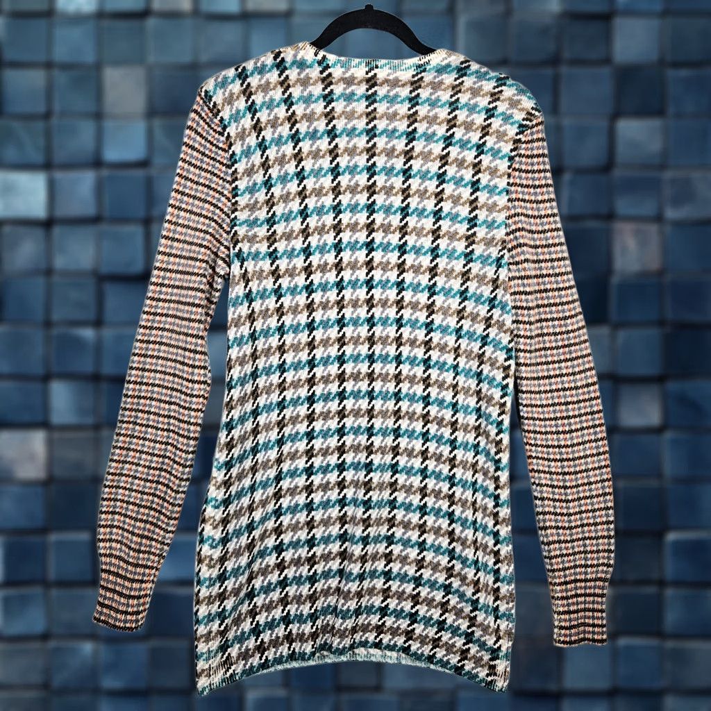 Equipment Equipment Femme Houndstooth V-neck Cashmere Long Sleeve Sweater XS Women’s Pullover Knit S/M Multicolor Modern Size XS / US 0-2 / IT 36-38 - 1 Thumbnail