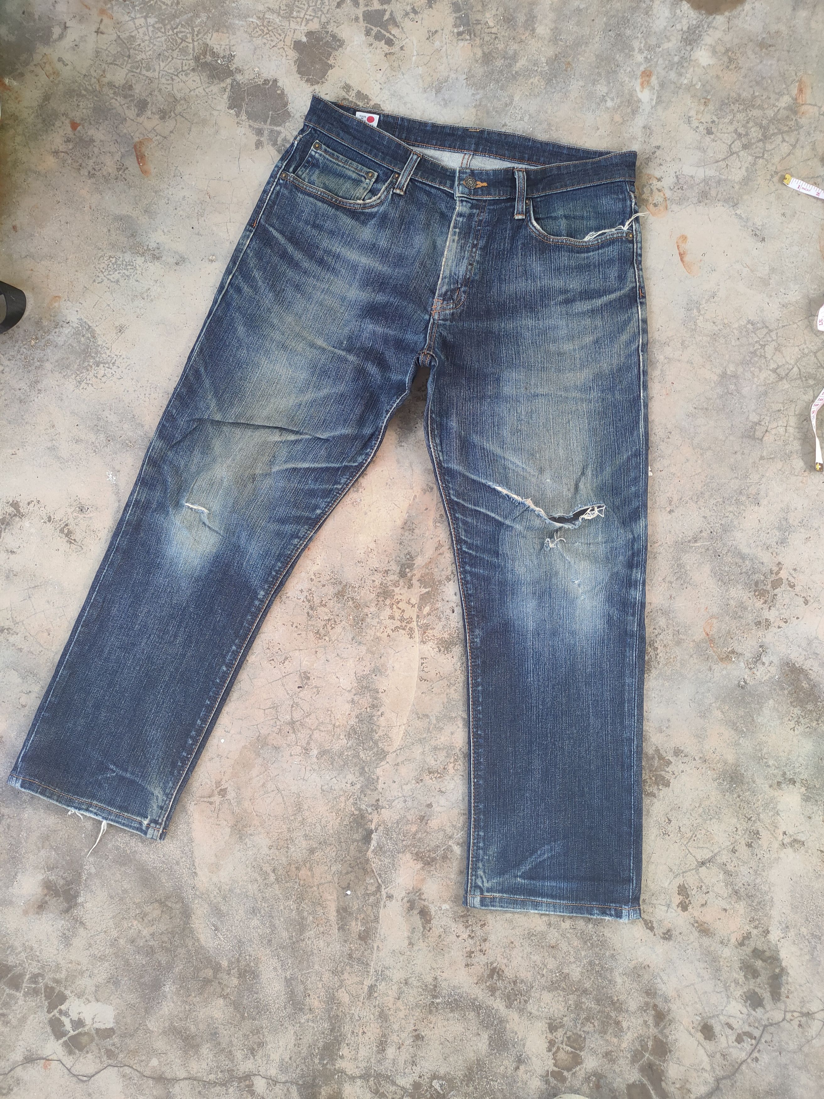 Edwin W34 VINTAGE EDWIN FADED DISTRESSED JEAN DENIM PANTS Size US 34 / EU 50 - 2 Thumbnail