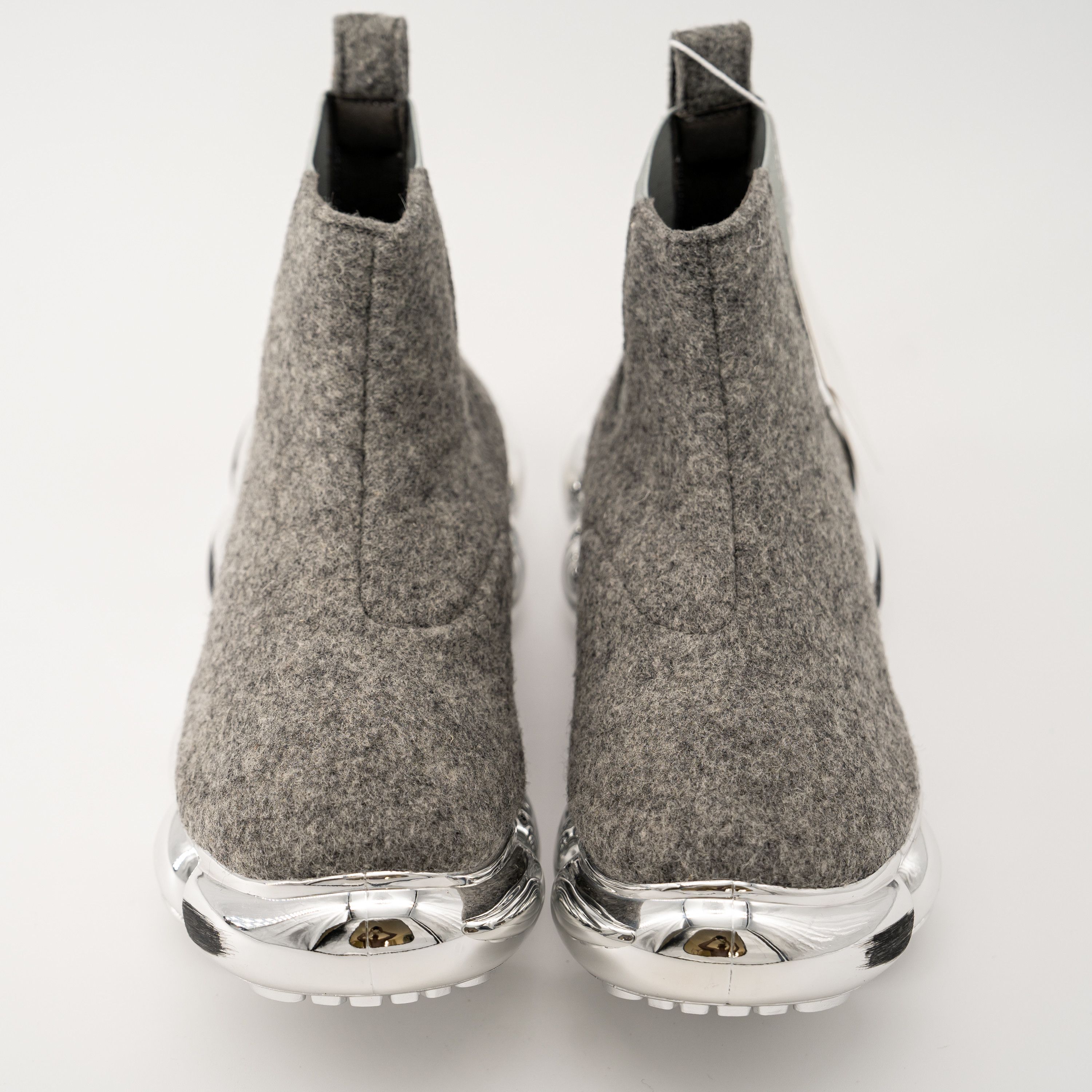 Ground Y 10 / 44 Grounds Jewelry Felt Side Gore Chrome Grey Sneakers Size US 10 / EU 43 - 3 Thumbnail
