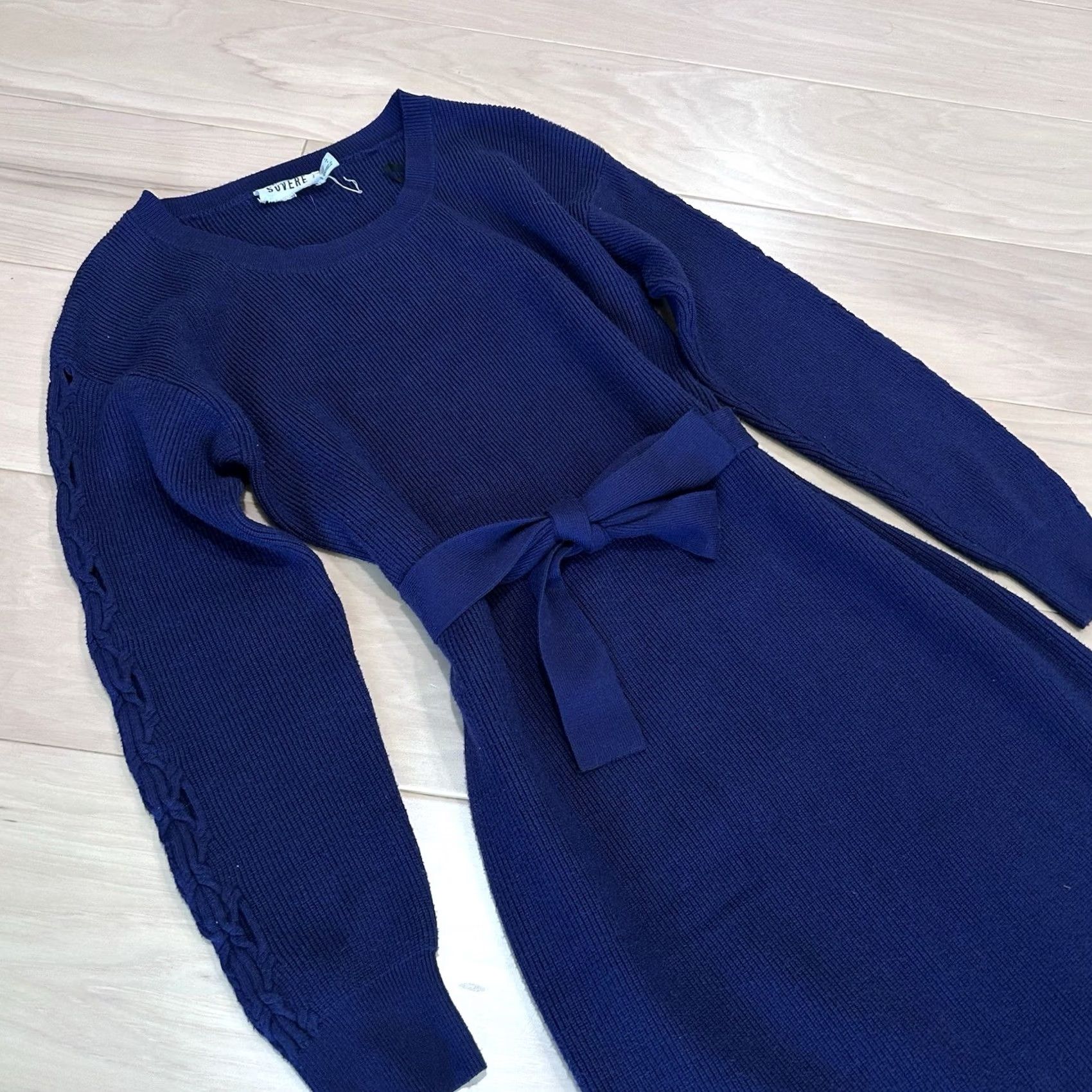 Vintage Sovereign Knit Blue Dress XS Size S / US 4 / IT 40 - 2 Thumbnail