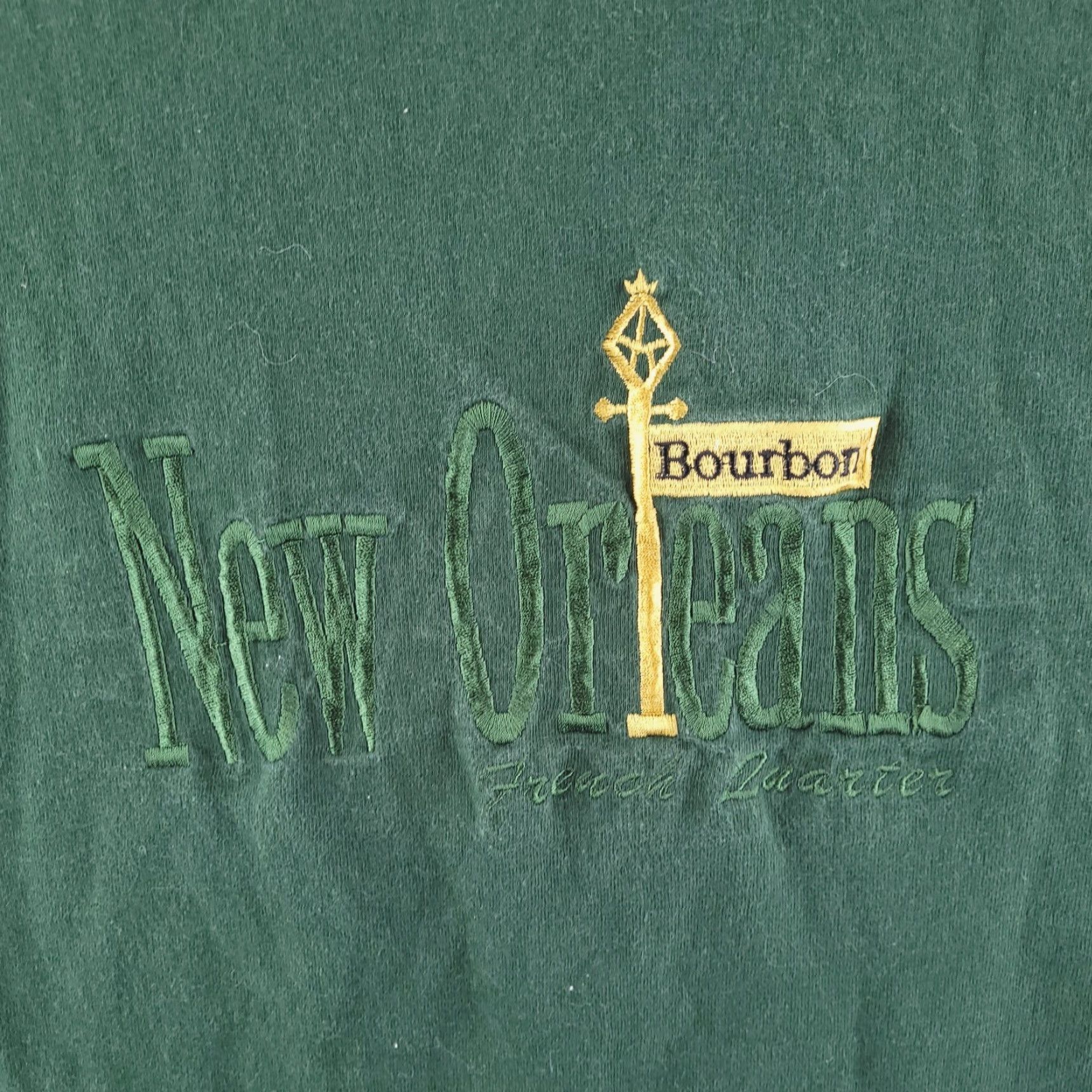 Fruit Of The Loom VINTAGE Fruit of the Loom Shirt Mens M Green Short Sleeve T-Shirt 90s New Orleans French Quarter Size US M / EU 48-50 / 2 - 2 Thumbnail
