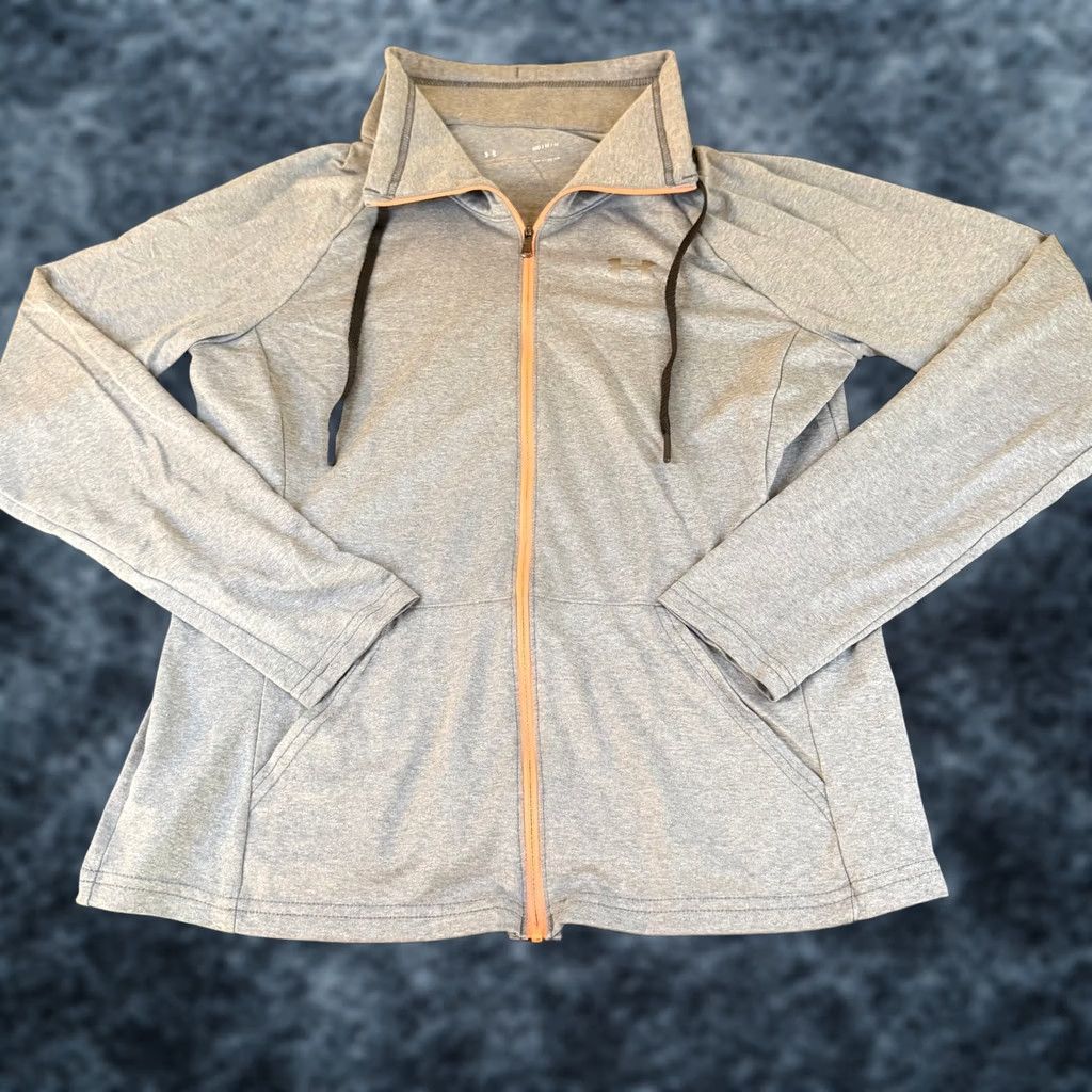 Under Armour Under Armour Heatgear Full Zip Athletic Jacket Gray Womens Medium Size M / US 6-8 / IT 42-44 - 1 Thumbnail