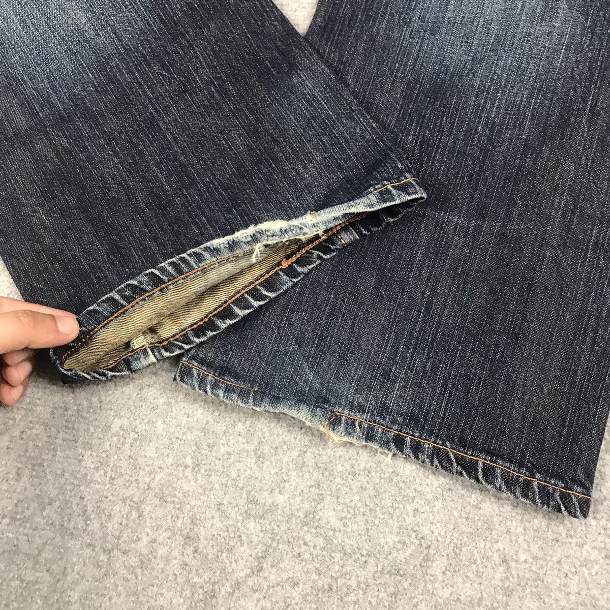 Blue Blue Japan × If Six Was Nine × Japanese Brand FLARED DISTRESSED EDWIN JAPANESE DENIM PANTS Size US 28 / EU 44 - 8 Thumbnail