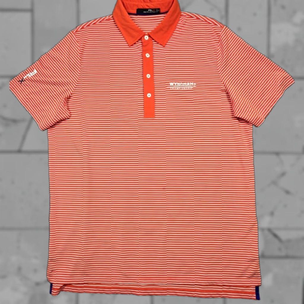 RLX Ralph Lauren RLX Ralph Lauren Wyndham Championship Orange Stripe Polo Shirt Mens XL Golf Polo Shirt XL Orange Striped PRL Wyndham Championship Size US XL / EU 56 / 4 - 1 Thumbnail