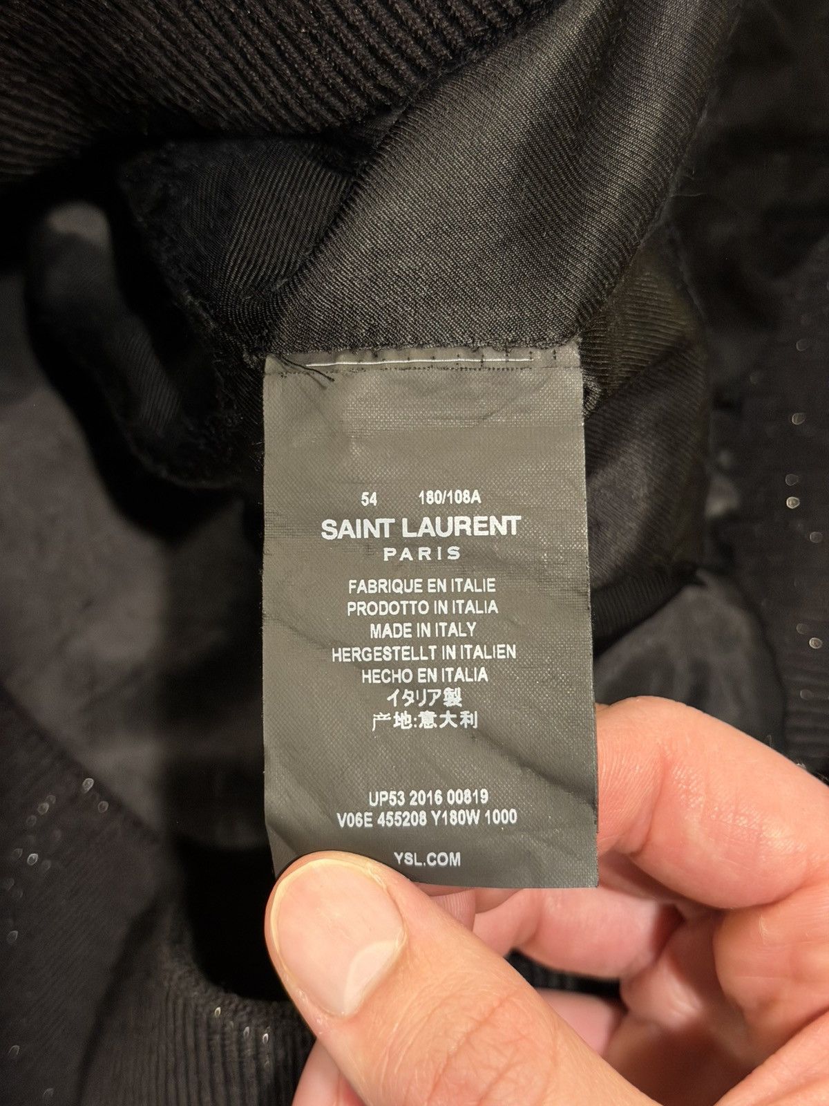 Saint Laurent Paris Saint Laurent x Hedi FW16 Stars Black Varsity Teddy Jacket Size US XL / EU 56 / 4 - 13 Thumbnail