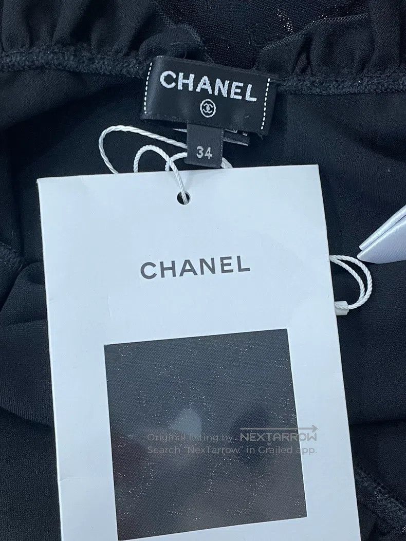 Chanel Chanel Black lace dark pattern full logo swimsuit Size 42" / US 20 - 4 Thumbnail
