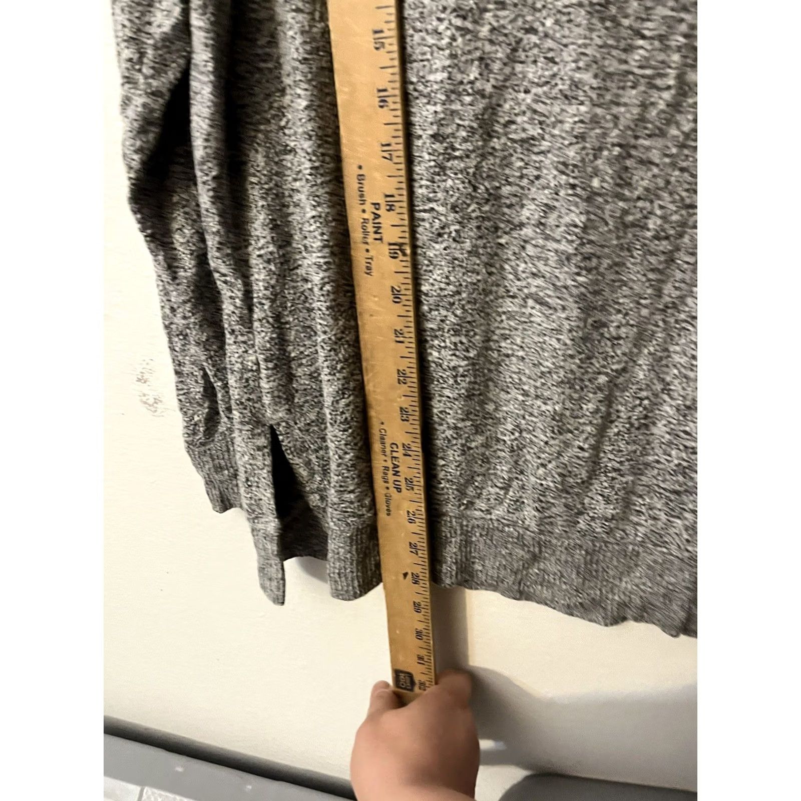 Lucky Brand Lucky Brand Women Sweater Small Oversized Long Sleeve V Neck Pullover Gray Size S / US 4 / IT 40 - 4 Thumbnail