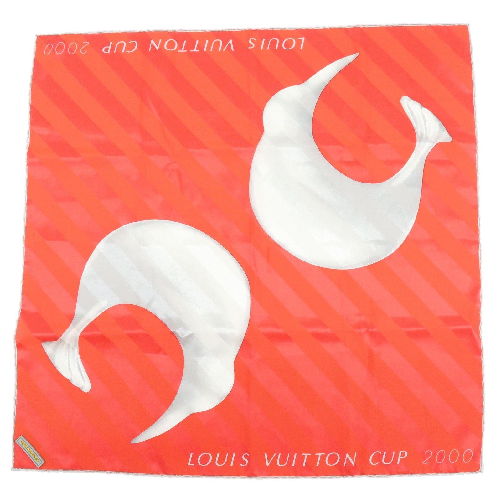 Louis Vuitton Louis Vuitton LV Cup Silk Scarf Red Size ONE SIZE - 2 Thumbnail