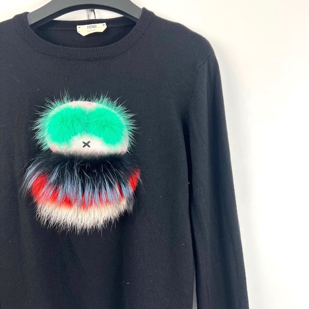 Fendi Fendi Fur Monster Long Sleeve Knit Sweater K12 Size M / US 6-8 / IT 42-44 - 6 Thumbnail
