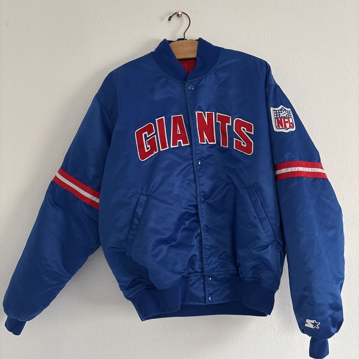 Starter Vintage 90’s New York Giants Starter Satin Jacket Size US XL / EU 56 / 4 - 1 Thumbnail