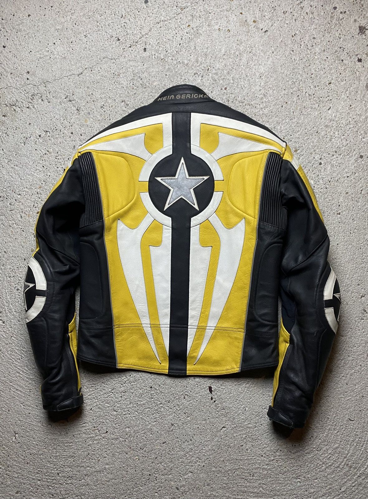 Hein Gericke Hein hericke vintage motorcycle leather jacket y2k yellow Size US M / EU 48-50 / 2 - 2 Thumbnail