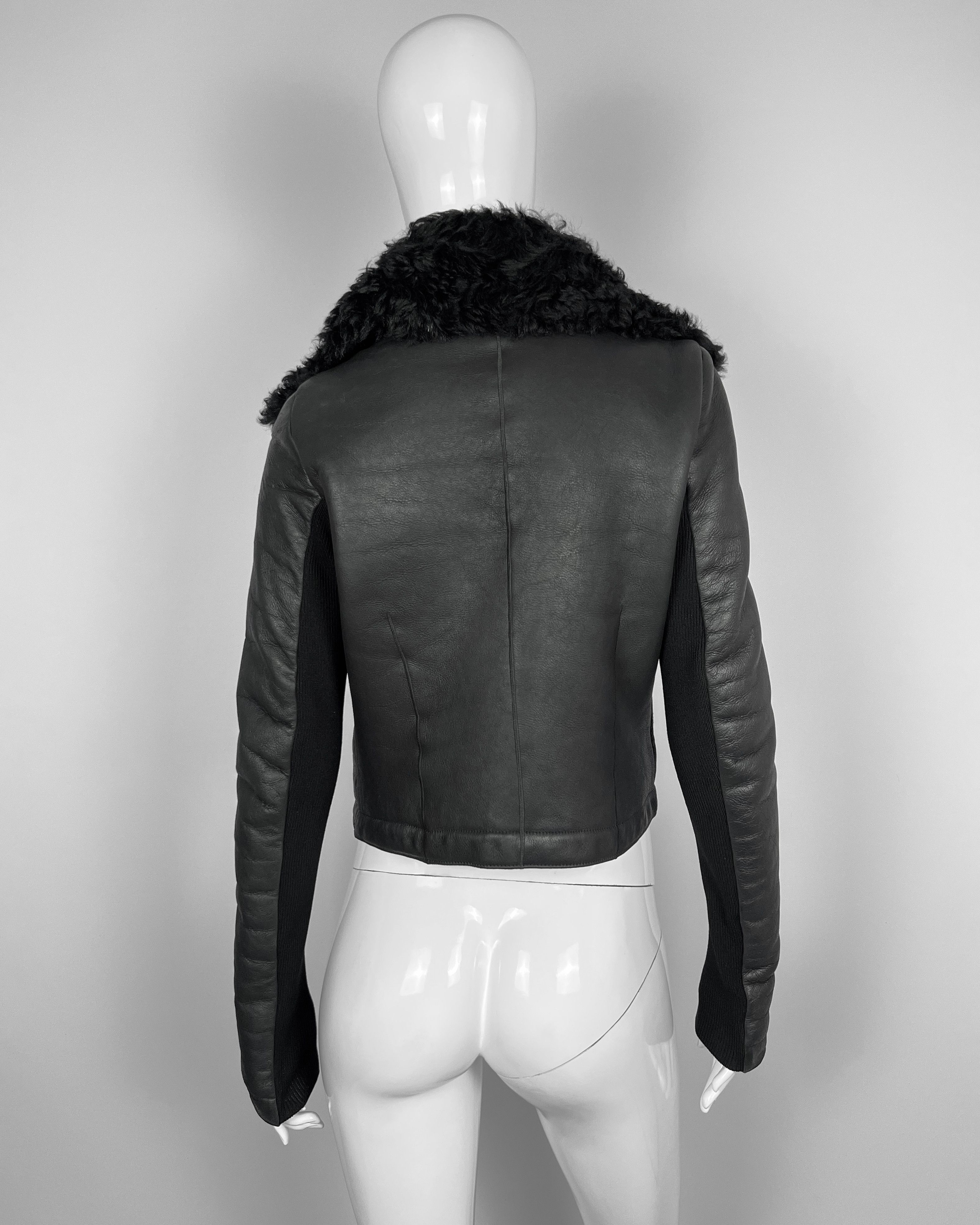 Rick Owens LONG LAMB FUR SHEARLING LEATHER JACKET -- RETAIL $5000 -- Size M / US 6-8 / IT 42-44 - 6 Thumbnail