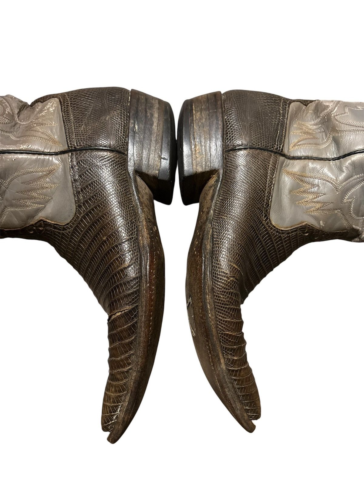 Rios of Mercedes Rios Of Mercedes Vintage Teju Lizard Leather Cowboy Boots Size US 8.5 / EU 41-42 - 6 Thumbnail