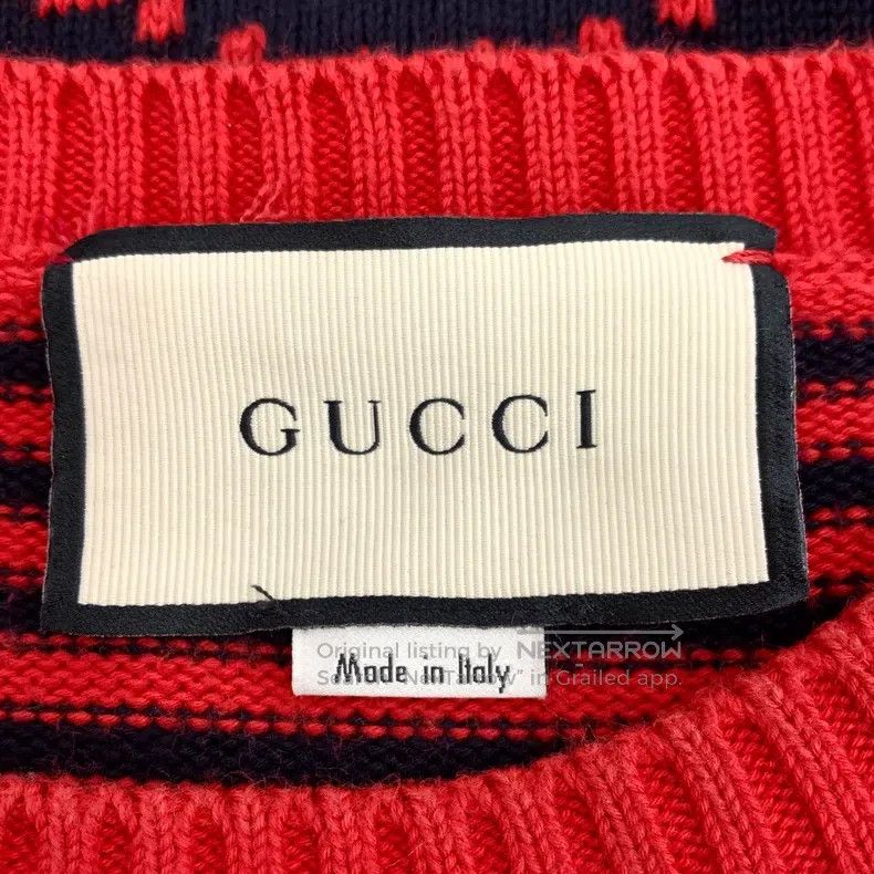 Gucci Gucci Colour-blocked striped logo jacquard full-print cott Size US L / EU 52-54 / 3 - 5 Thumbnail