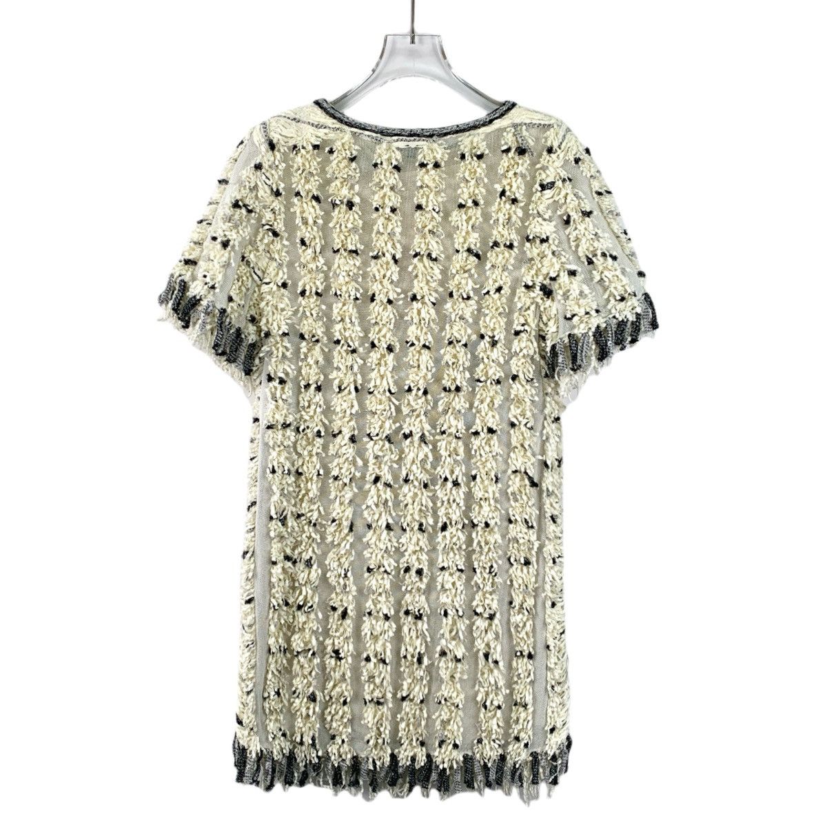 Chanel Chanel Beige Fringed Woven Short Sleeve Dress K26WX Size XS / US 0-2 / IT 36-38 - 2 Thumbnail