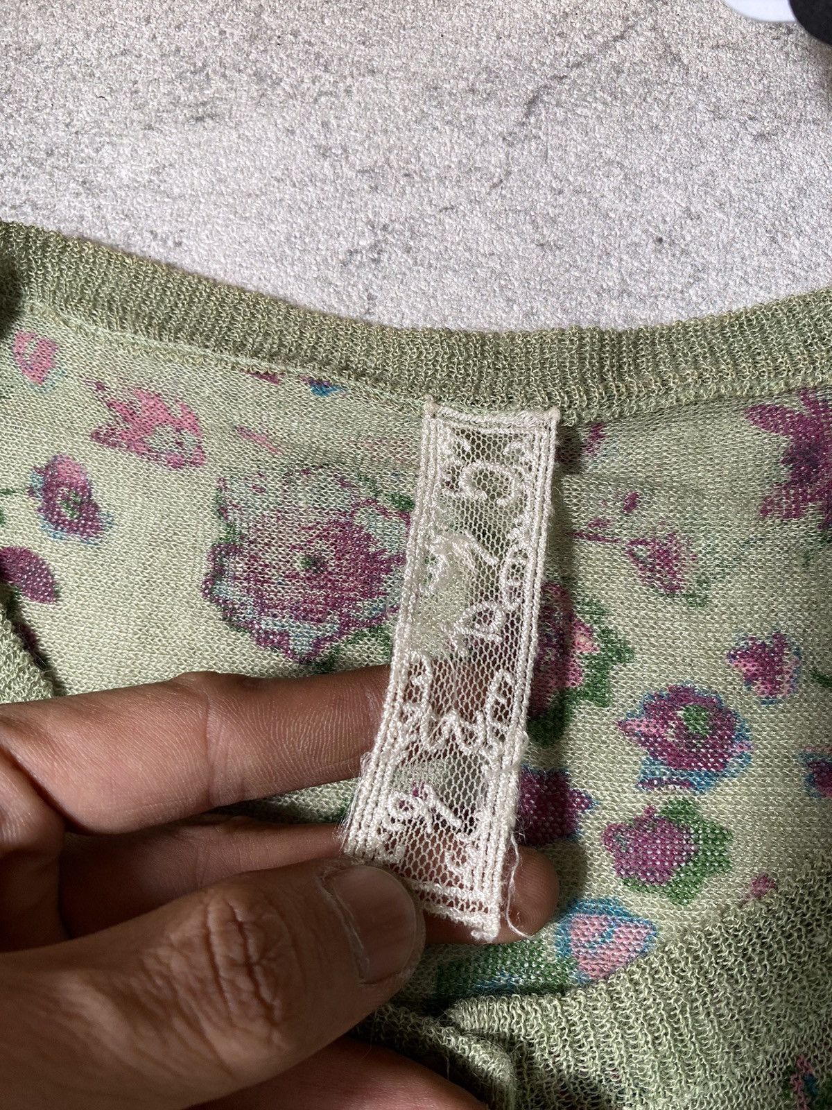 Japanese Brand Vtg Knit Japanese Brand Full Flowers Size ONE SIZE - 5 Thumbnail