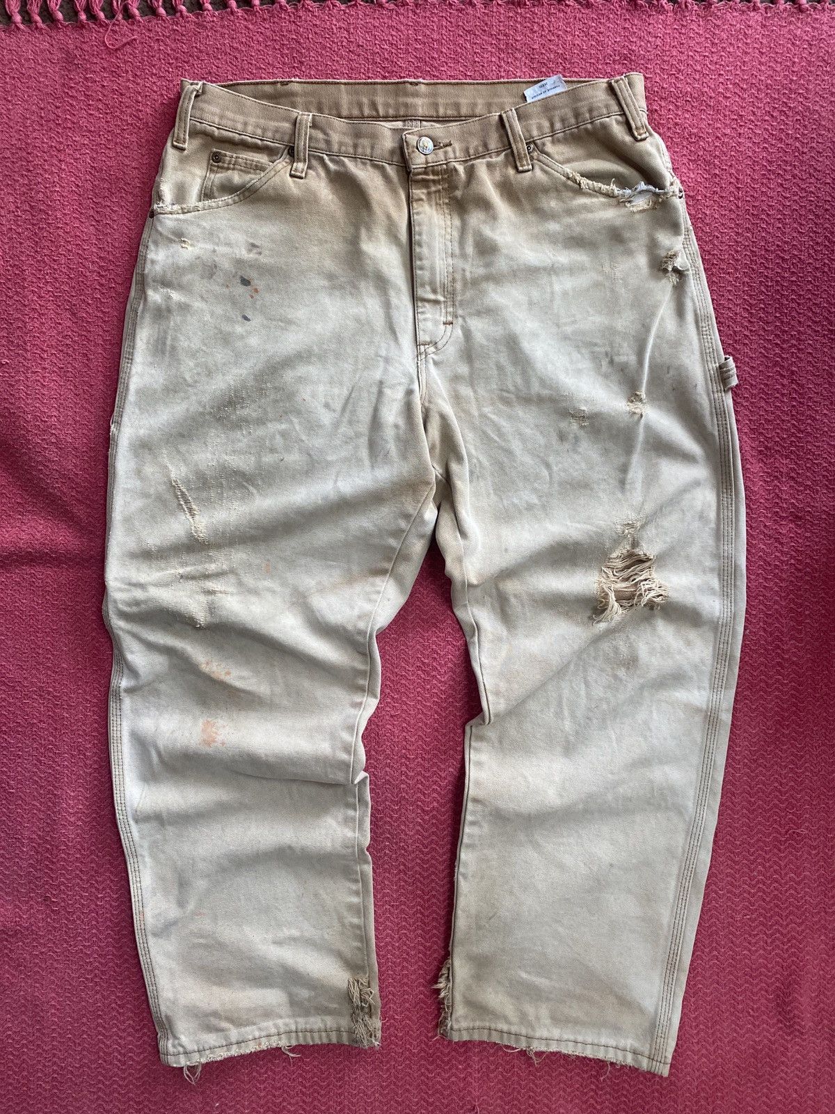 Dickies × Vintage Distressed Dickies Carpenter Pants Size US 36 / EU 52 - 1 Thumbnail