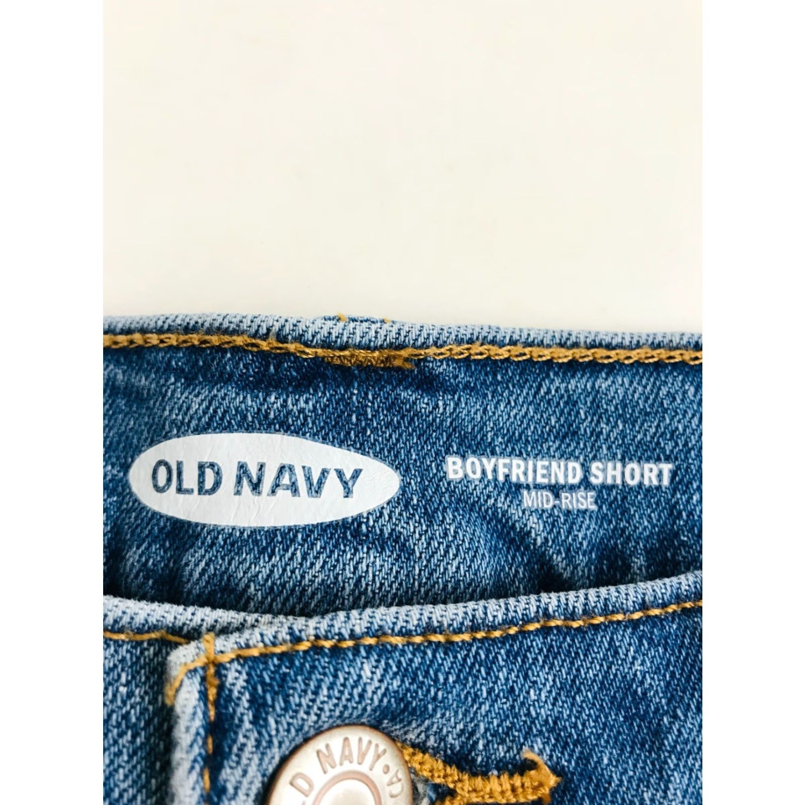 Old Navy Old Navy Shorts Women's 0 Blue Denim Distressed Boyfriend Rah Hem Mid Rise Regular Womens Jeans Shorts Size 25" / US 0 / IT 36 - 6 Thumbnail