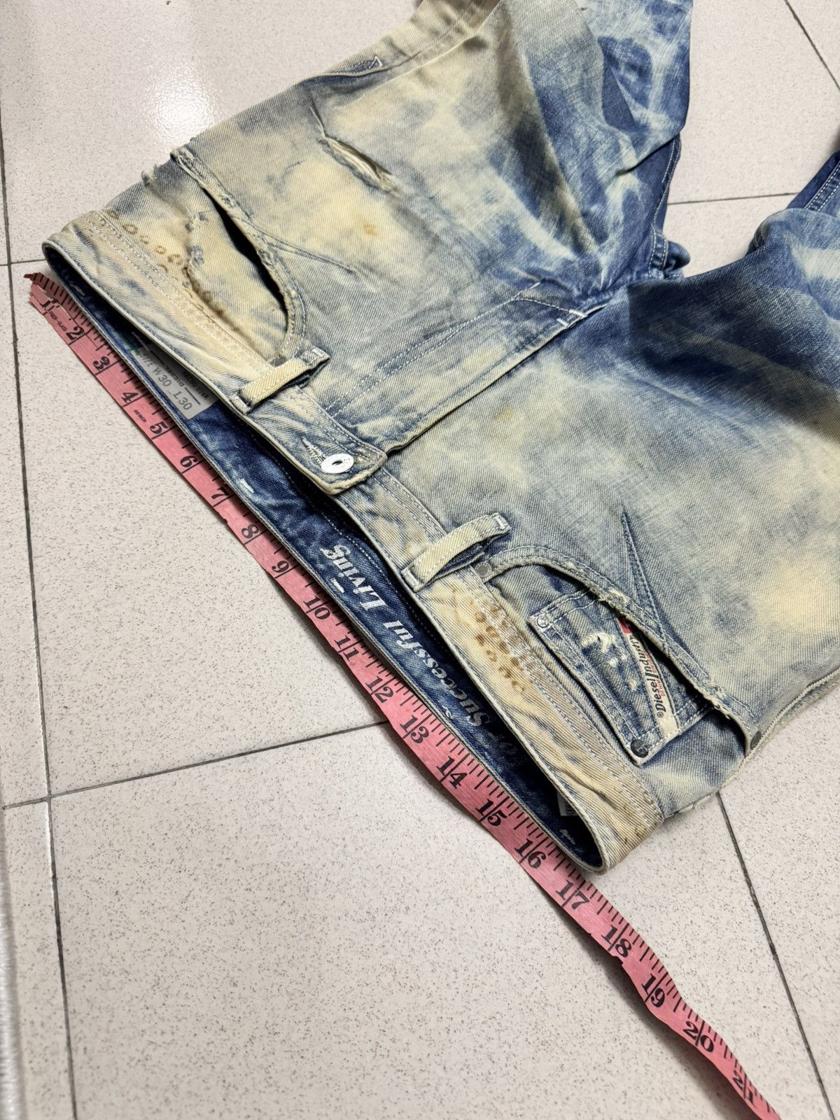 Diesel DIESEL SAFADO WASHED DISTRESSED JEANS Size US 34 / EU 50 - 10 Thumbnail