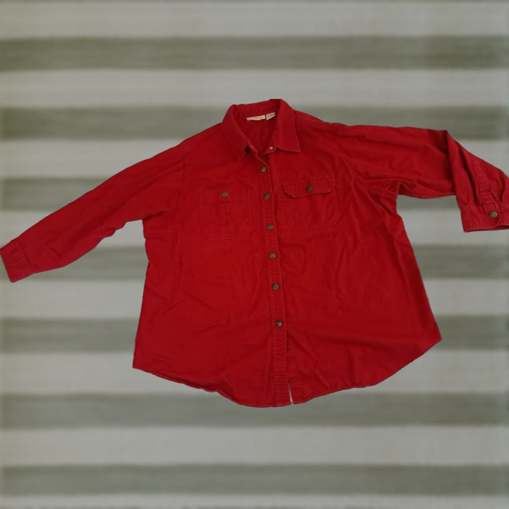 Hunter **Vintage Hunters Run Red Long Sleeve Collared Button-Up Shirt 2XL** User: Vintage Hunters Run Red Long Sleeve Collared Button-Up Shirt 2XL Size B4 Size US XXL / EU 58 / 5 - 1 Thumbnail