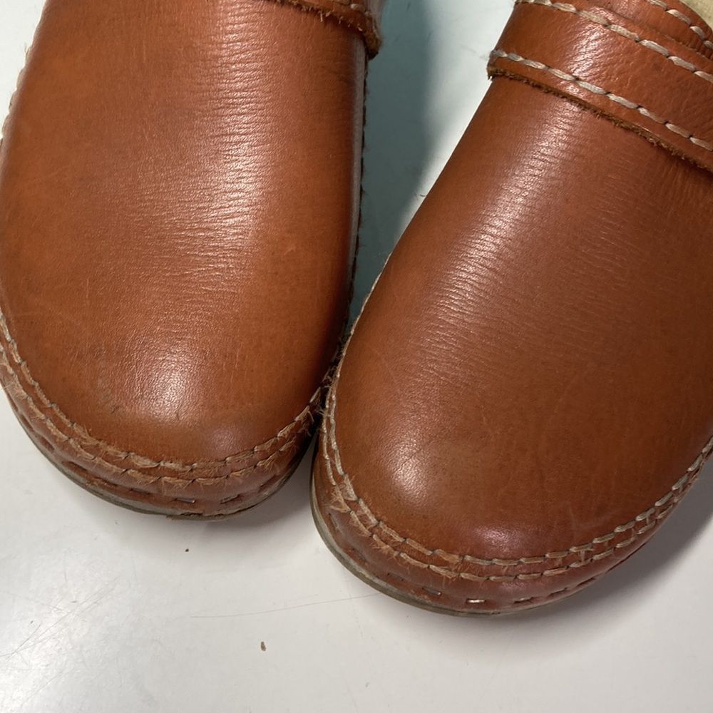 Aero Leathers Gevavi Wood & Leather Clogs Size 39- 8.5 US Size US 8.5 / IT 38.5 - 5 Thumbnail