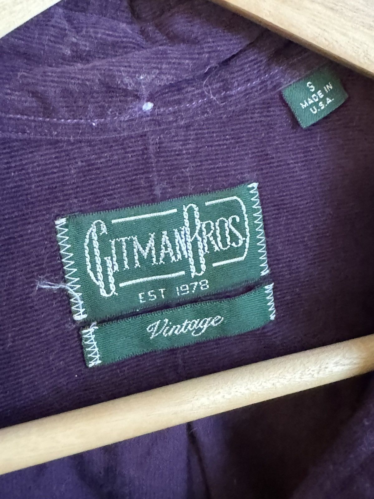 Gitman Bros. Vintage Button Down Shirt - Purple Corduroy Size US S / EU 44-46 / 1 - 3 Thumbnail