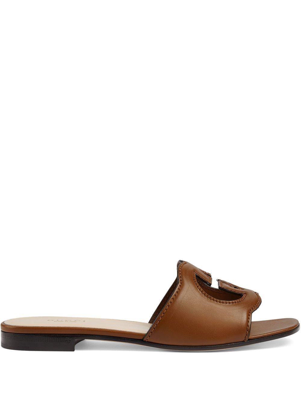 Gucci GUCCI CUT LEATHER FLAT SANDALS Size US 9.5 / IT 39.5 - 1 Thumbnail