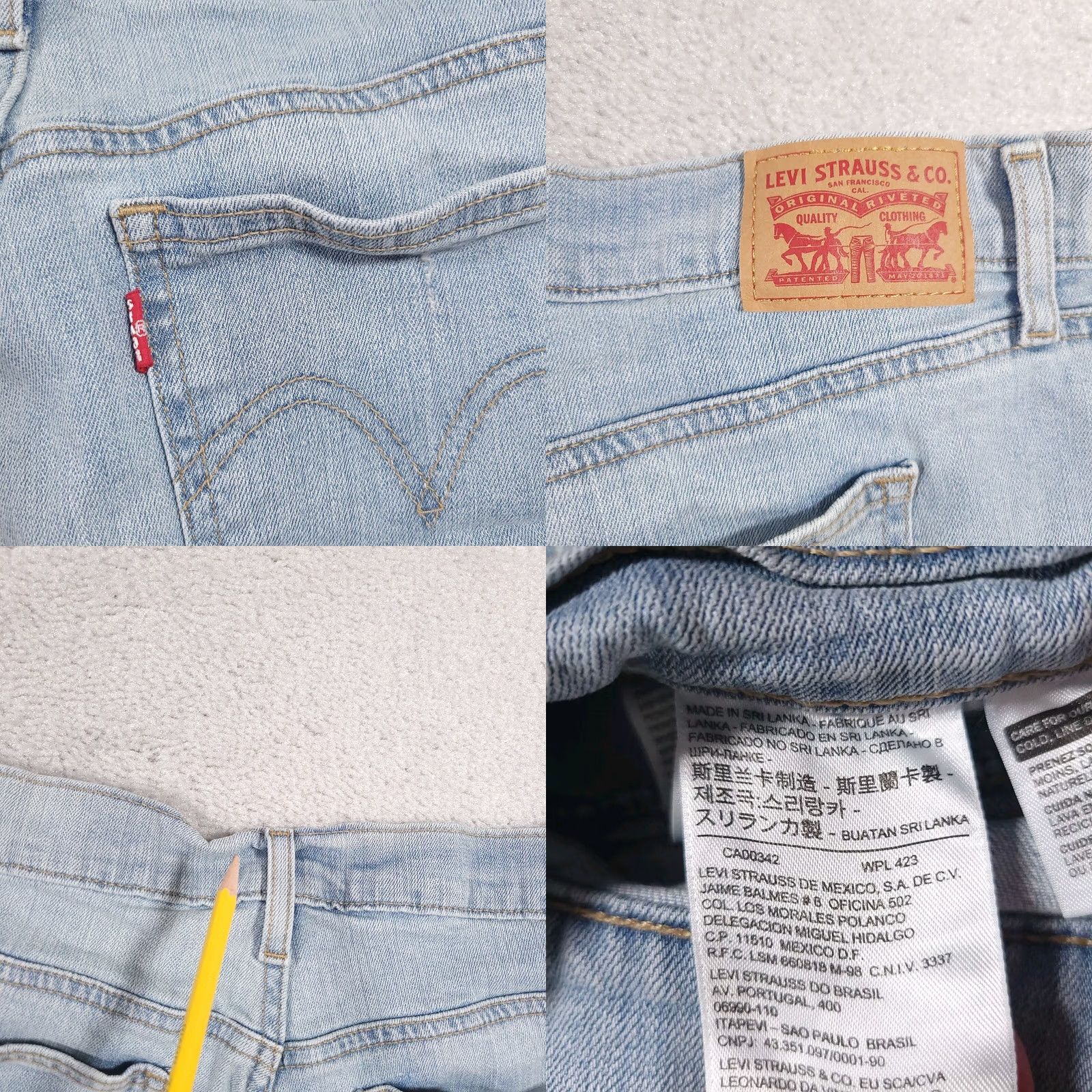 Levi's Levi's Jean Shorts Women's 34W Blue Light Wash Denim Distressed Extra Stretch Shorts Denim Light Blue 90s? Size 24" / US 00 / IT 34 - 9 Thumbnail