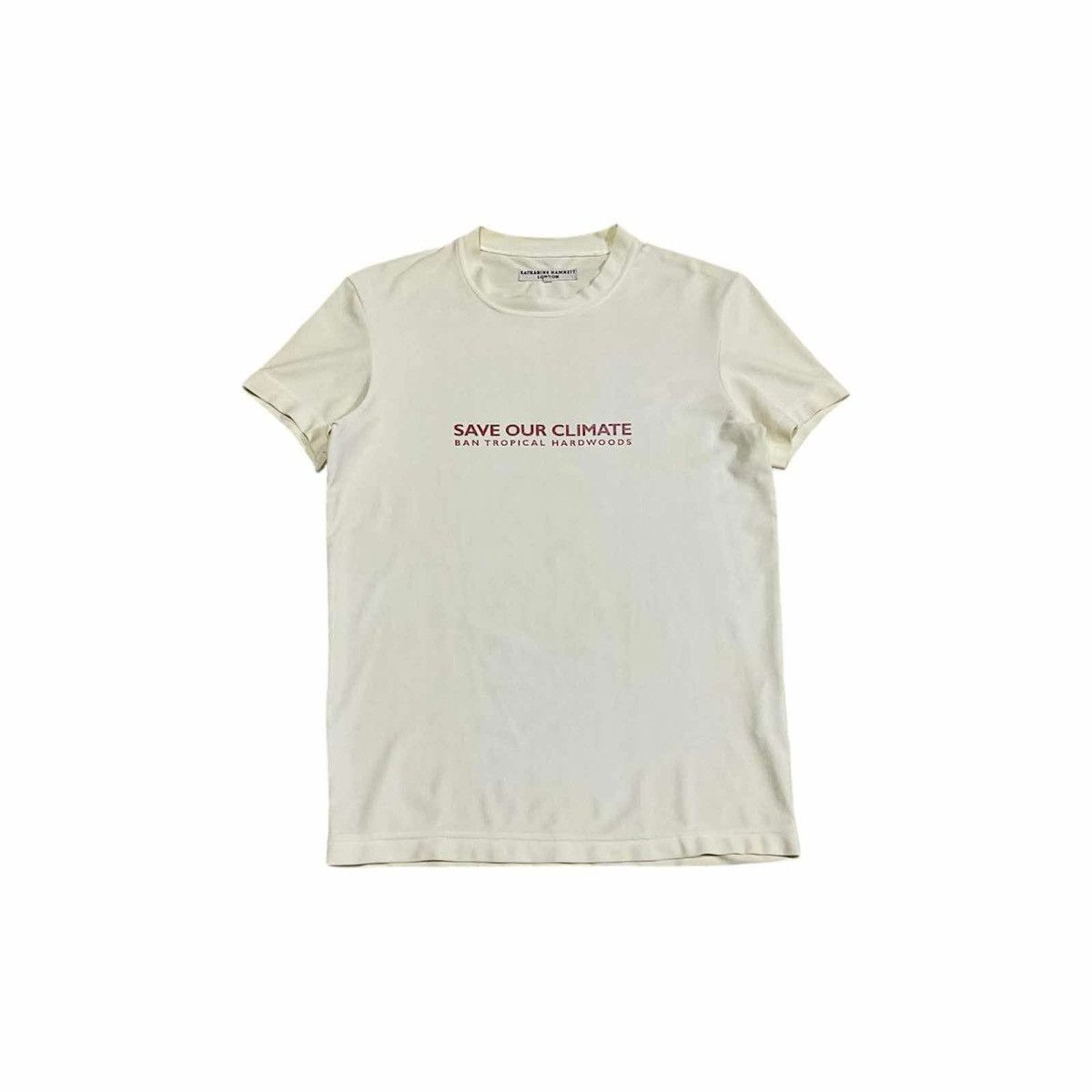 If Six Was Nine × Japanese Brand × Katharine Hamnett London 🔥Rare Vintage Katharine Hamnett Shirt Save Our Climate Size US M / EU 48-50 / 2 - 2 Thumbnail