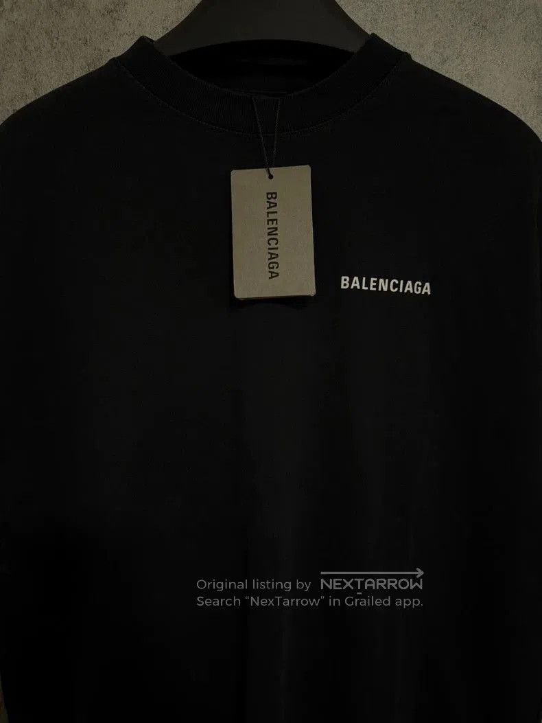 Balenciaga Balenciaga Black Logo Print Short Sleeve T-Shirt. Size US XS / EU 42 / 0 - 2 Thumbnail