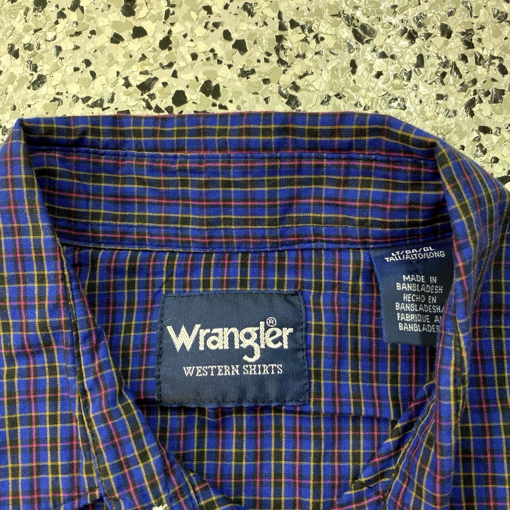 Wrangler VINTAGE Wrangler Pearl Snap Plaid Western Cowboy Shirt Mens Large Tall Size US L / EU 52-54 / 3 - 2 Thumbnail