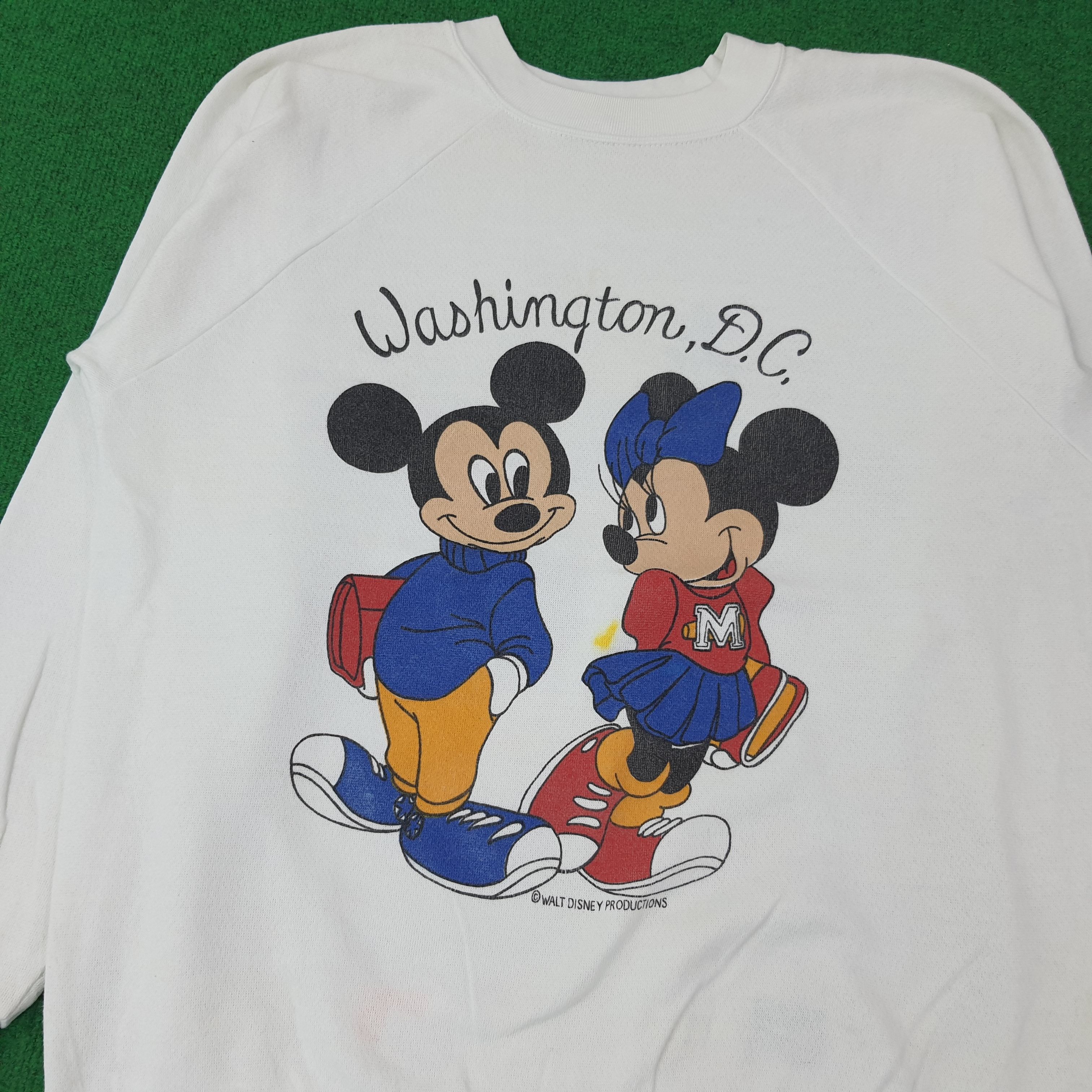 Disney Vintage Disney Mickey Mouse Mirror Print Sweatshirt C243N3 Size US M / EU 48-50 / 2 - 2 Thumbnail