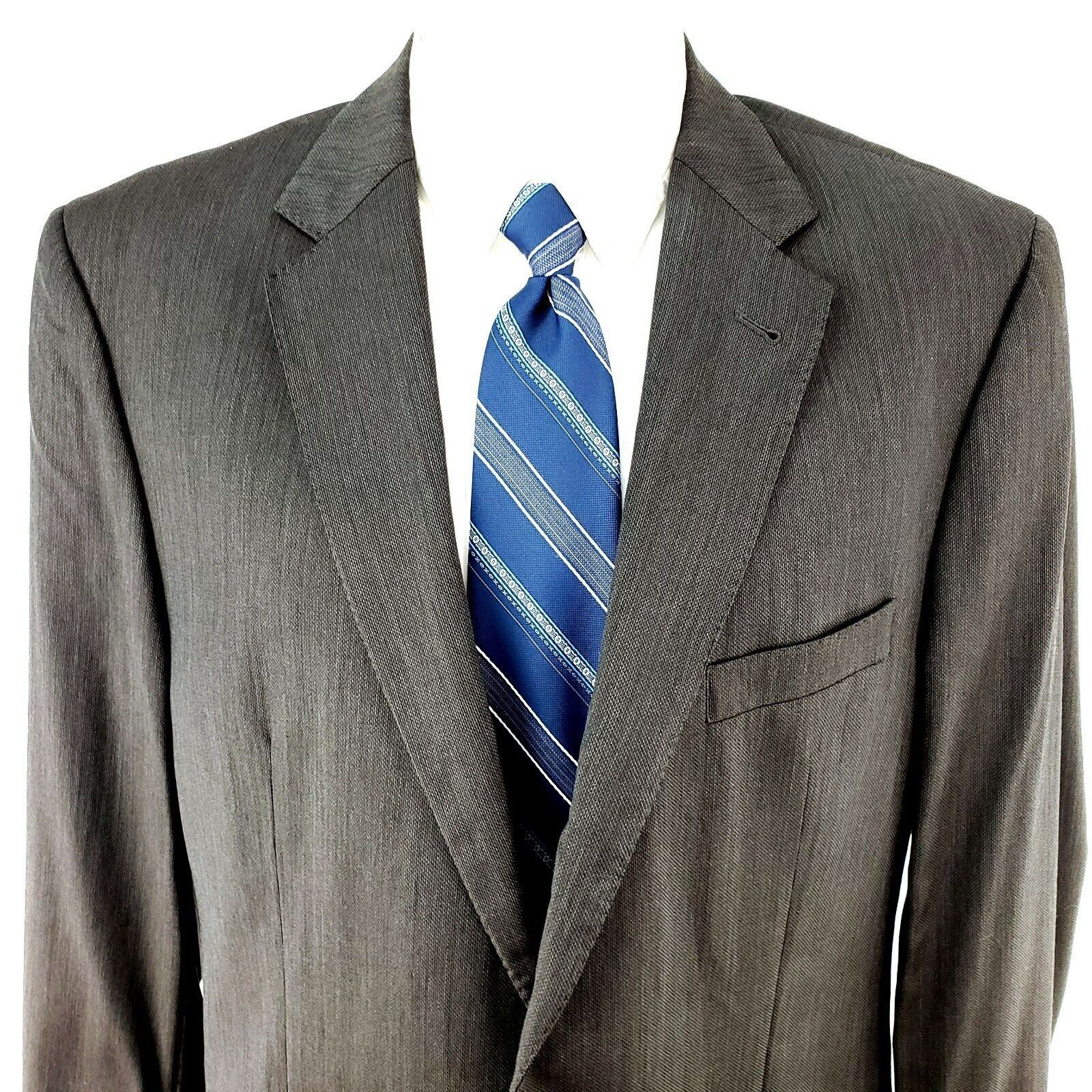 Jos. A. Bank Joseph Jos A Bank Wool 2 Button Blazer 42L Gray (can be worn Size 42L - 1 Thumbnail