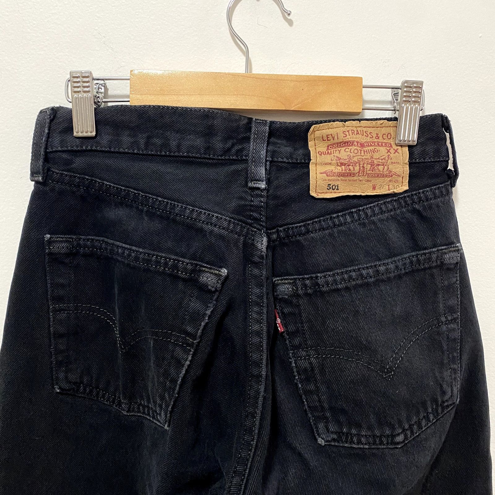 Levi's × Vintage Vintage Levi's 501 Black Denim Jeans Made In USA Punk Grunge Size US 26 / EU 42 - 5 Thumbnail