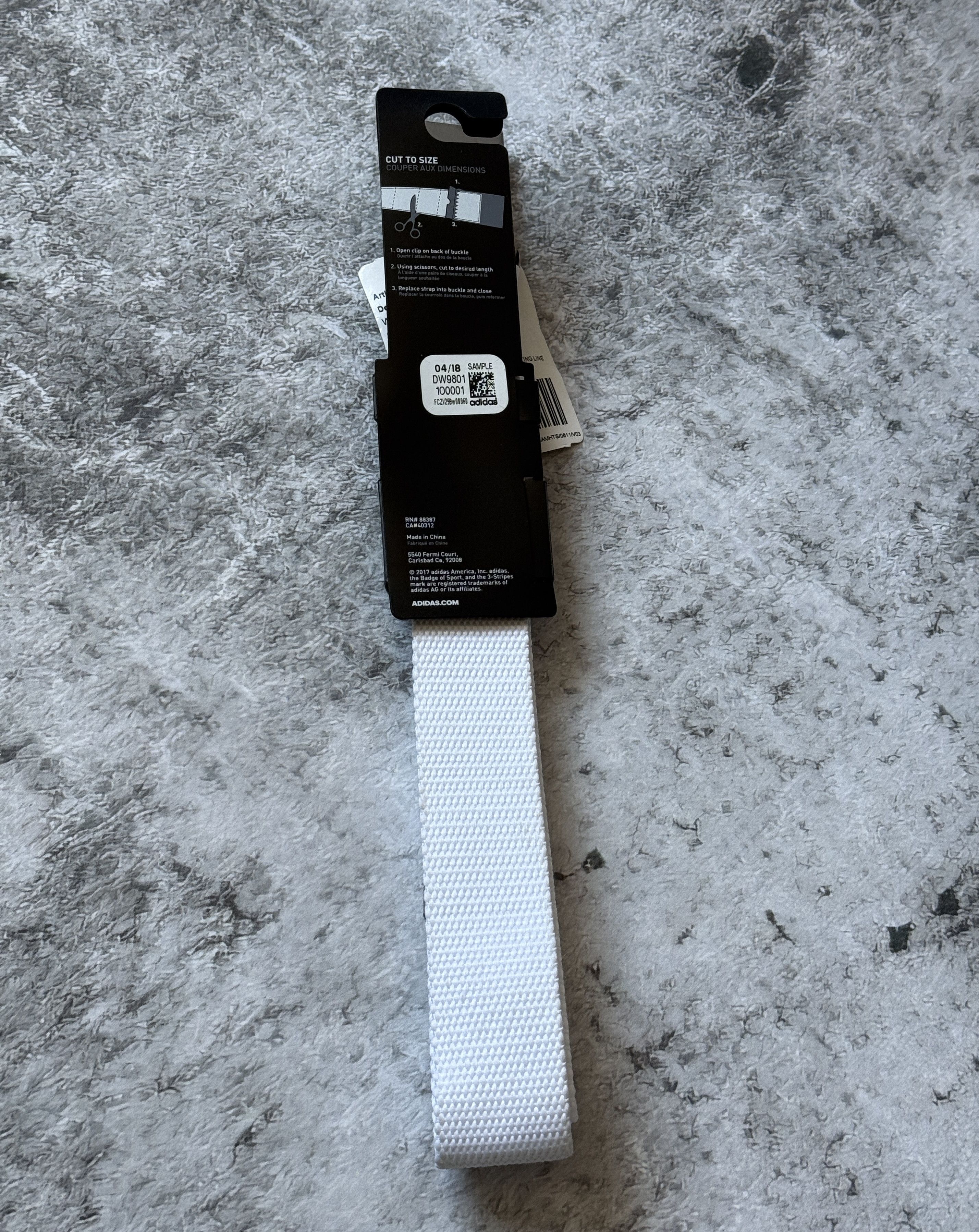 Adidas adidas Women's Webbing Belt DW9801 WHITE NEW Size ONE SIZE - 2 Thumbnail