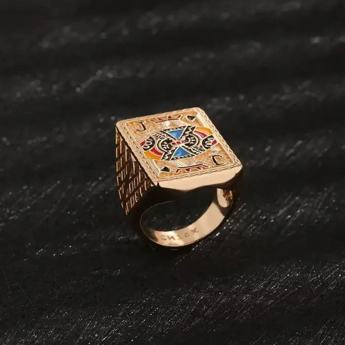 Jewelry Spade King Black Jack Poker Ring ( Size 8-10) Size ONE SIZE - 2 Thumbnail