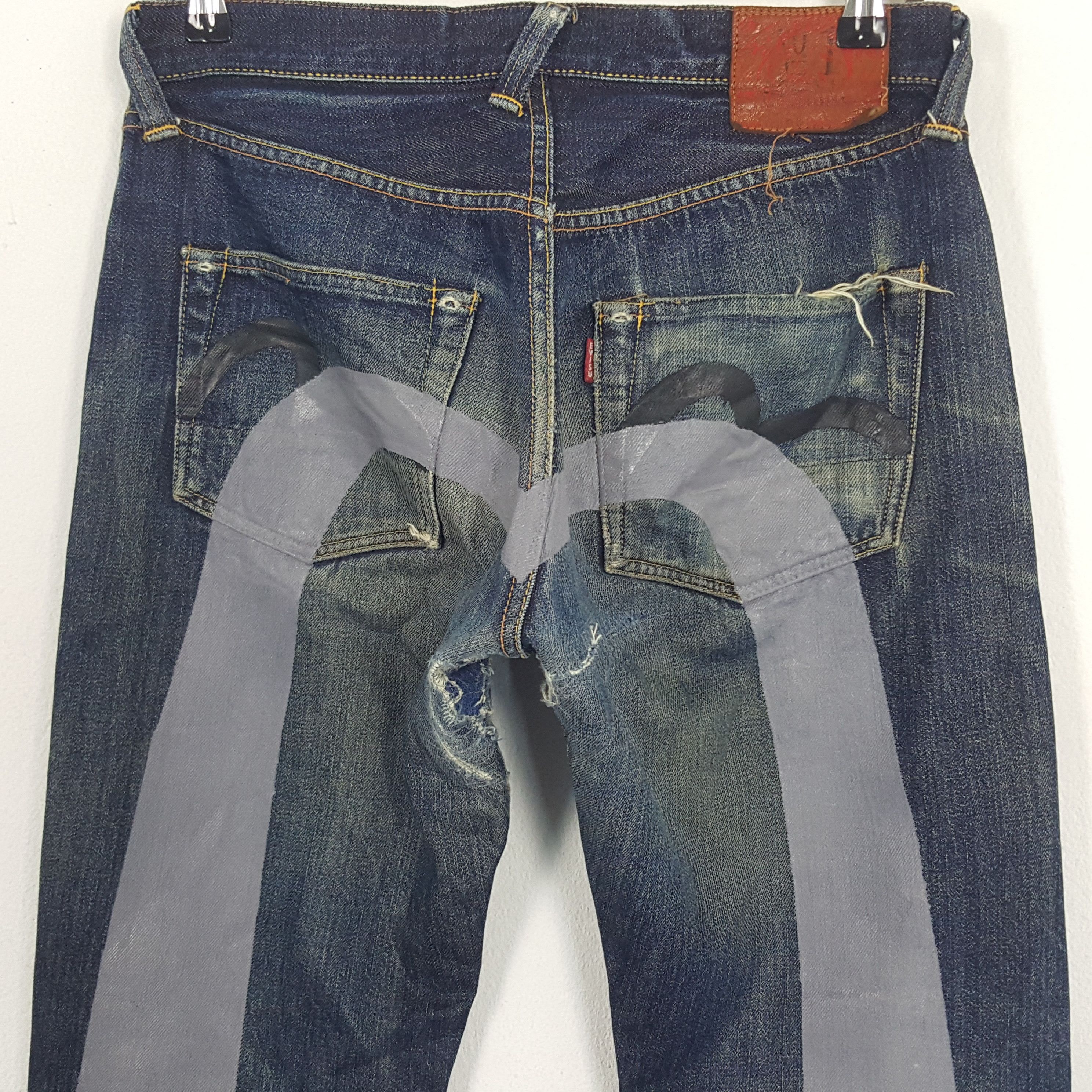 Evisu × Japanese Brand × Vintage Vintage Evisu Yamane Selvedge Custom Diacock Denim Jeans Size US 29 - 2 Thumbnail