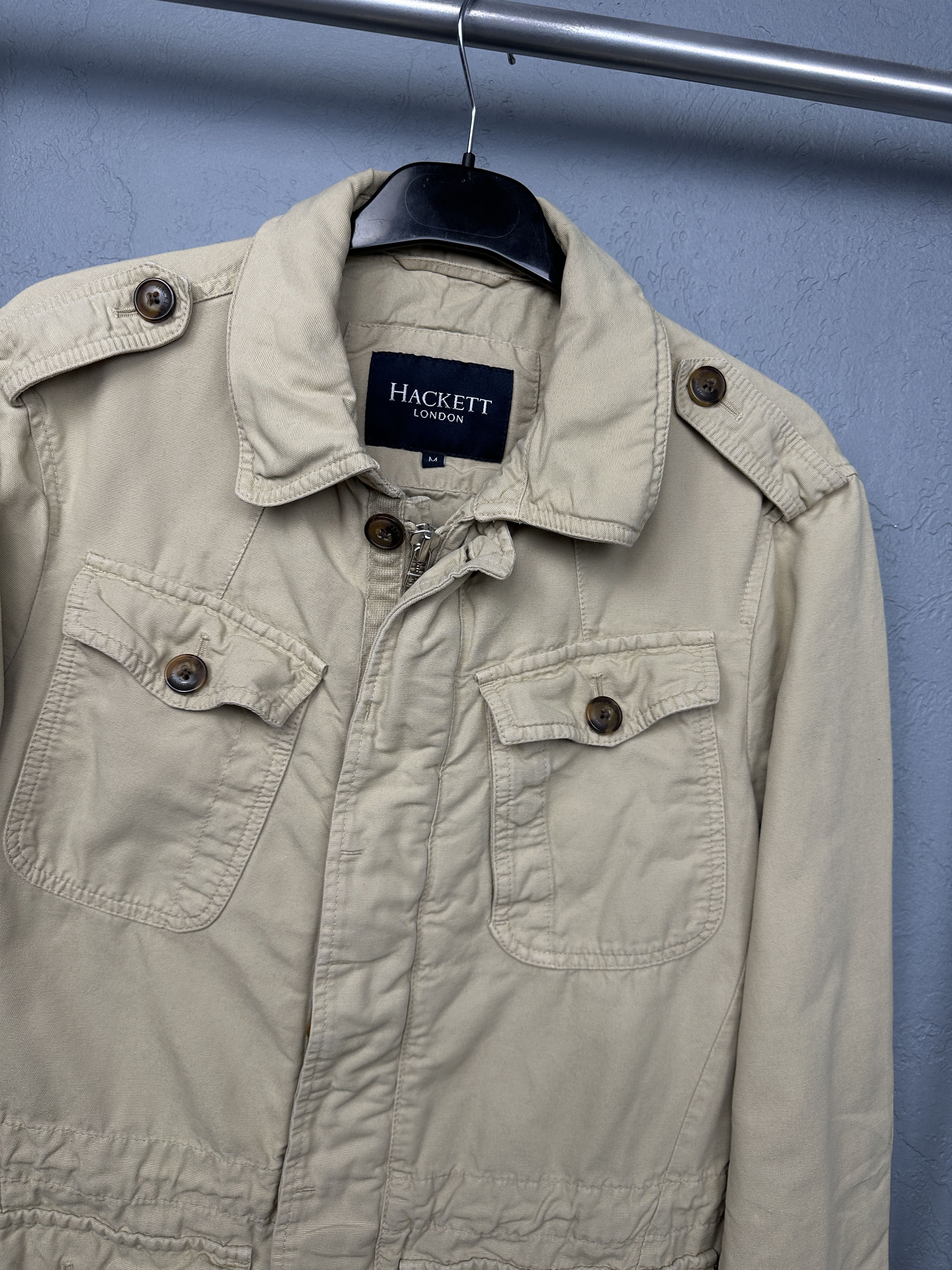 Hackett Hackett Mens Multipocket Utility Field Military Jacket Size US M / EU 48-50 / 2 - 2 Thumbnail