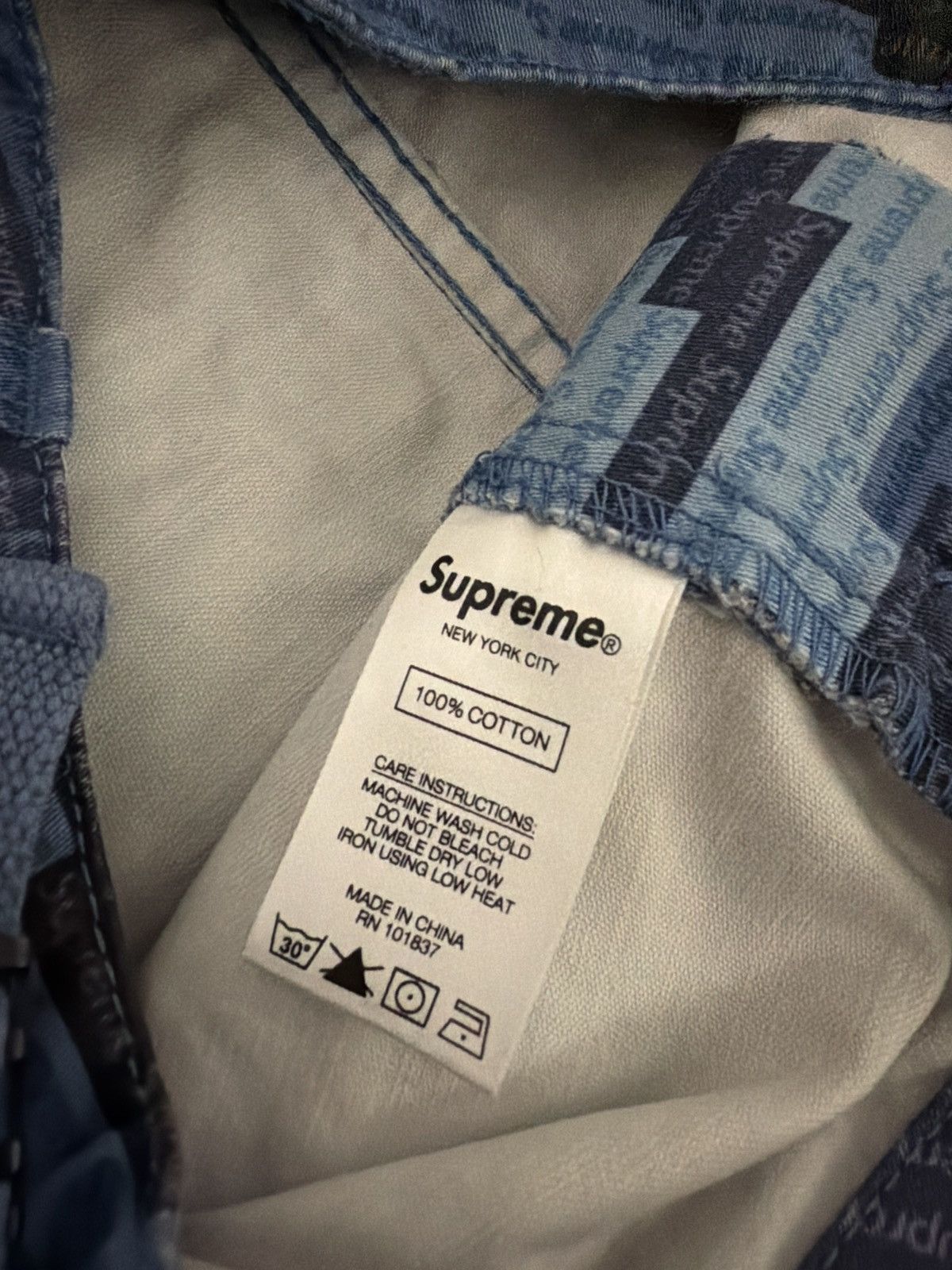 Supreme Supreme – Blue Camo Cargo Pants Size US 34 / EU 50 - 3 Thumbnail