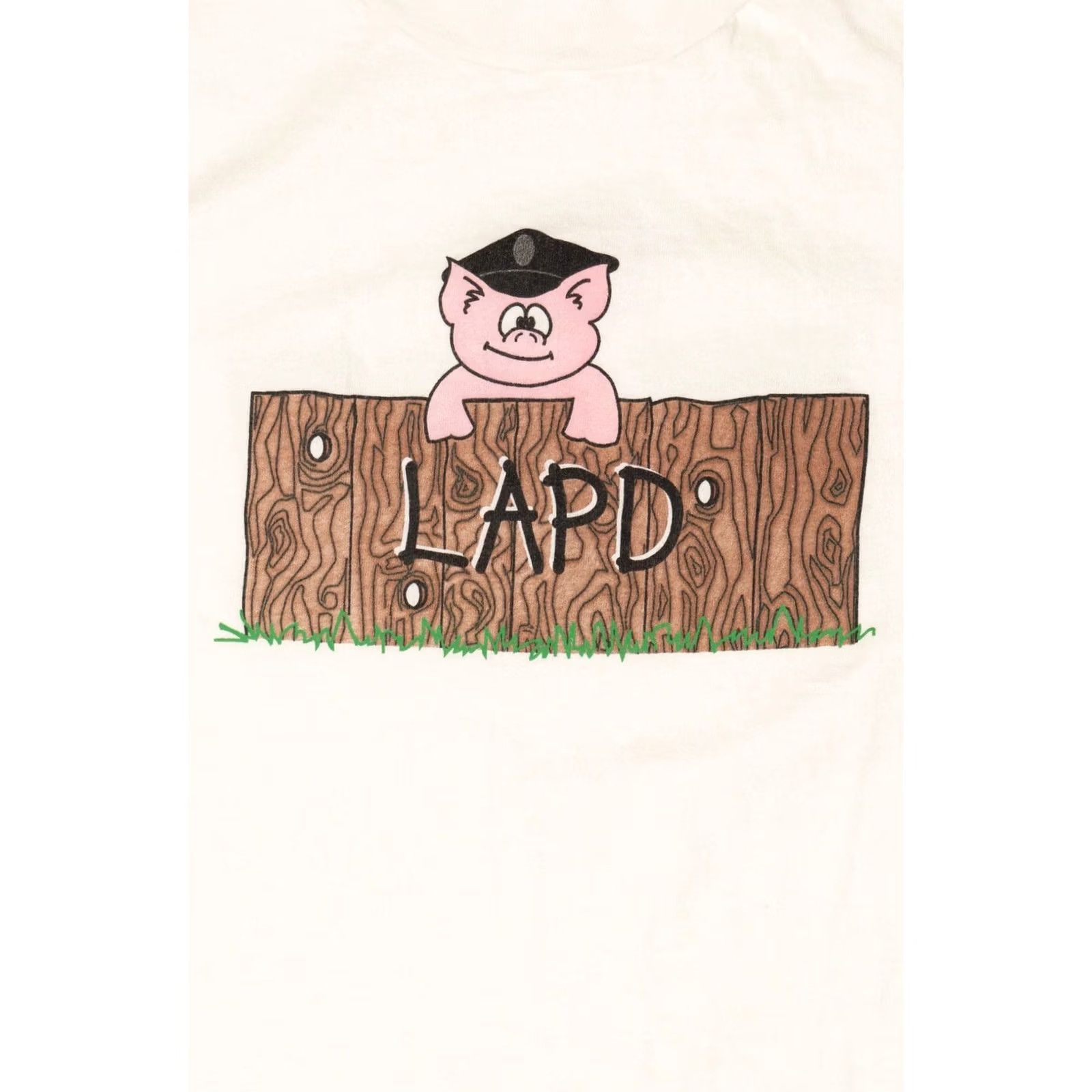Hanes VINTAGE LAPD Pigs Single Stitch T-Shirt Hanes Large White 1990s Mens Womens Unisex Adults T-Shirt XS-XL Size US L / EU 52-54 / 3 - 3 Thumbnail