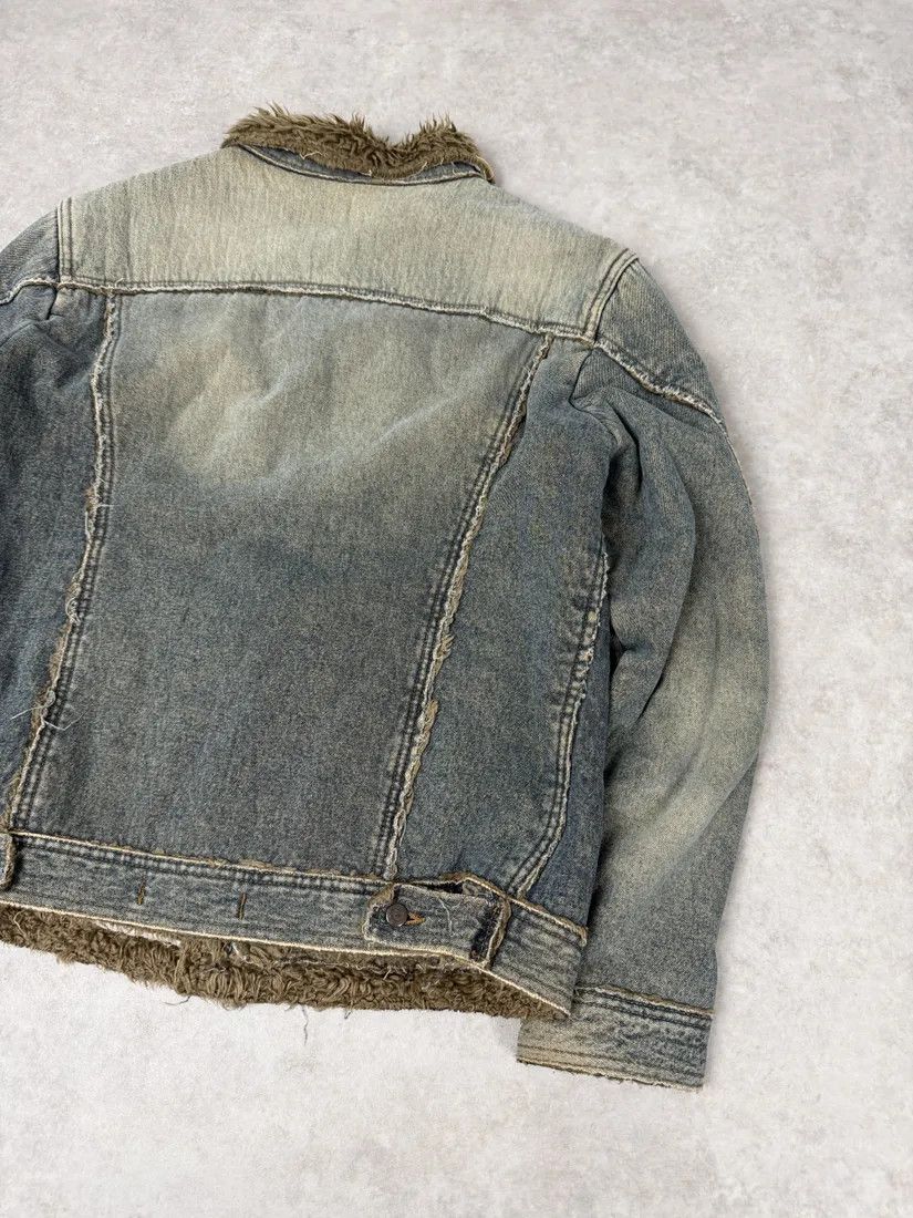 Just Cavalli AW2005 Cavalli Blue Faux Fur Faded Denim Jacket Size US M / EU 48-50 / 2 - 9 Thumbnail
