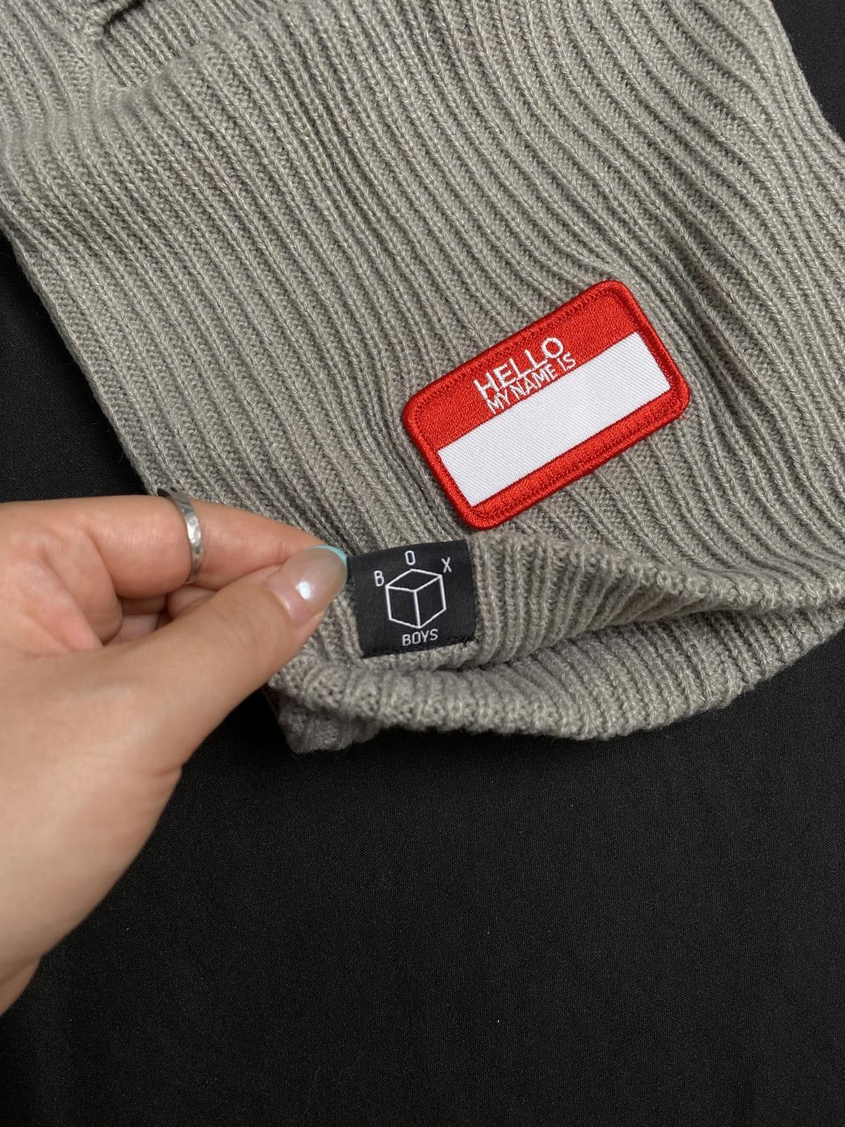 Japanese Brand Rare Box Boys Retro Hearts Gray Balaclava Ski Mask OS Size ONE SIZE - 7 Thumbnail