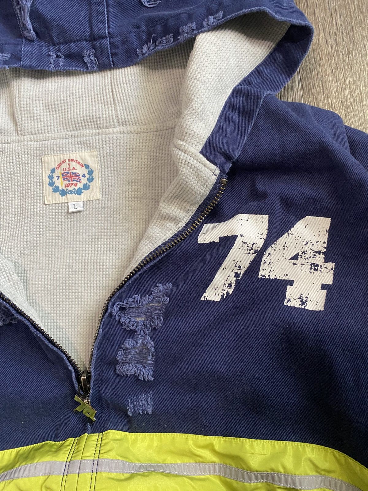 74 Is War 74 denim garbage man jacket Size US L / EU 52-54 / 3 - 5 Thumbnail