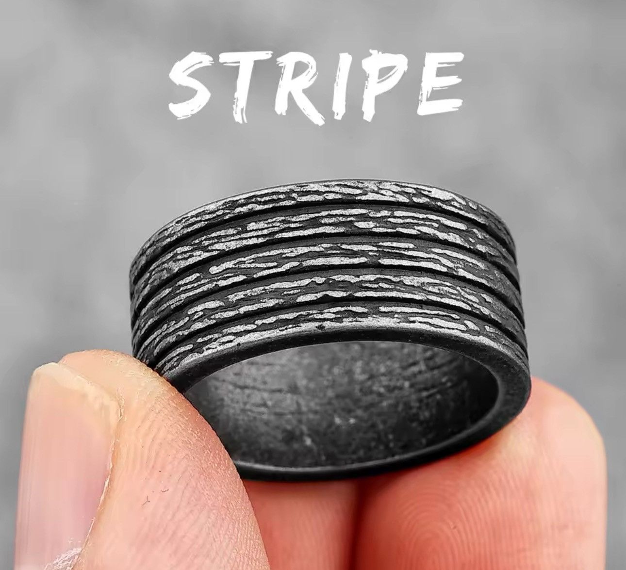 Jewelry × Vintage Simple Vintage Geometry Stainless Steel Mens Rings Size ONE SIZE - 1 Thumbnail