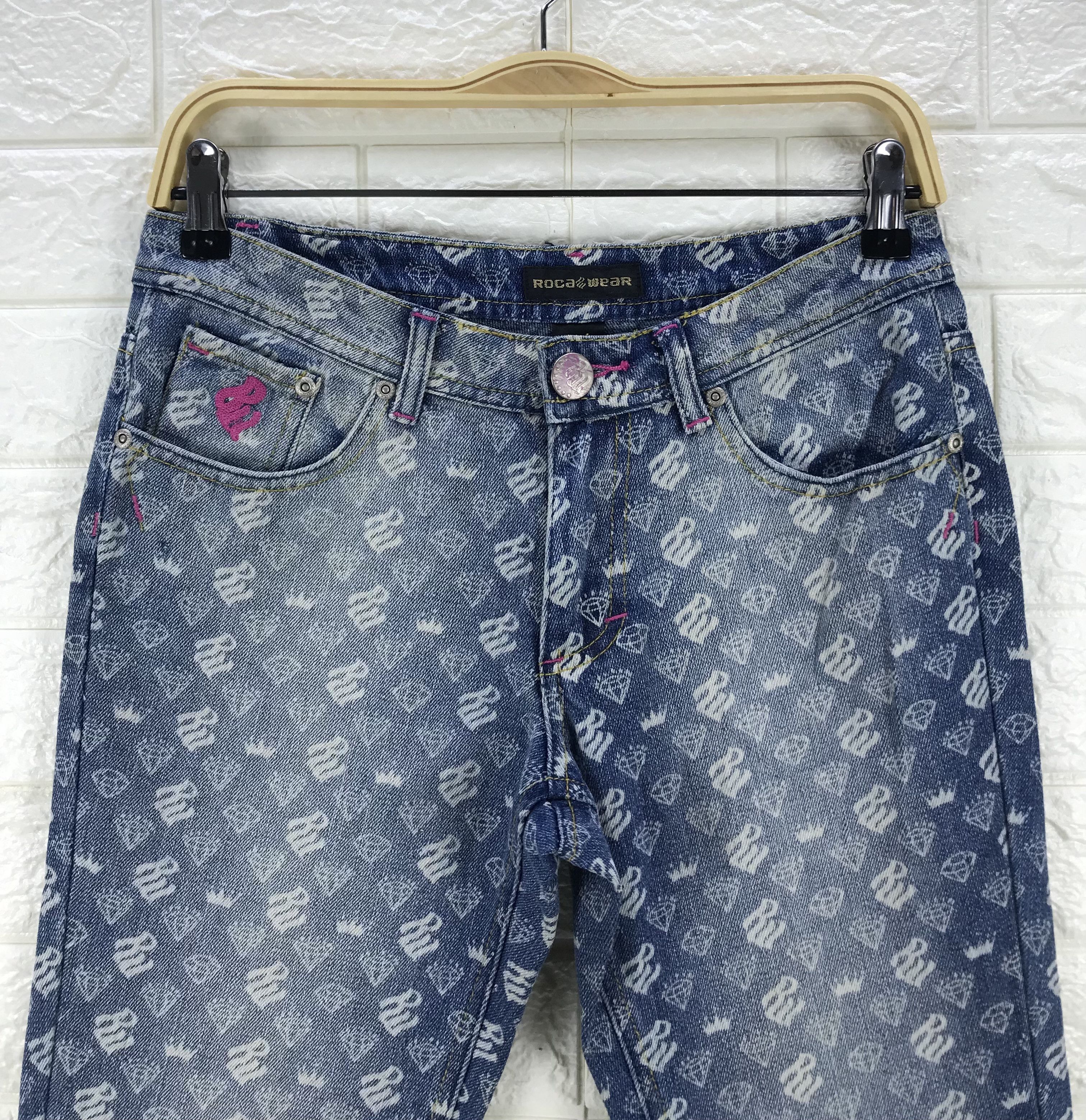 Rocawear Vintage Rocawear Monogram Bell Bottom Flare Jeans Size 29" - 2 Thumbnail