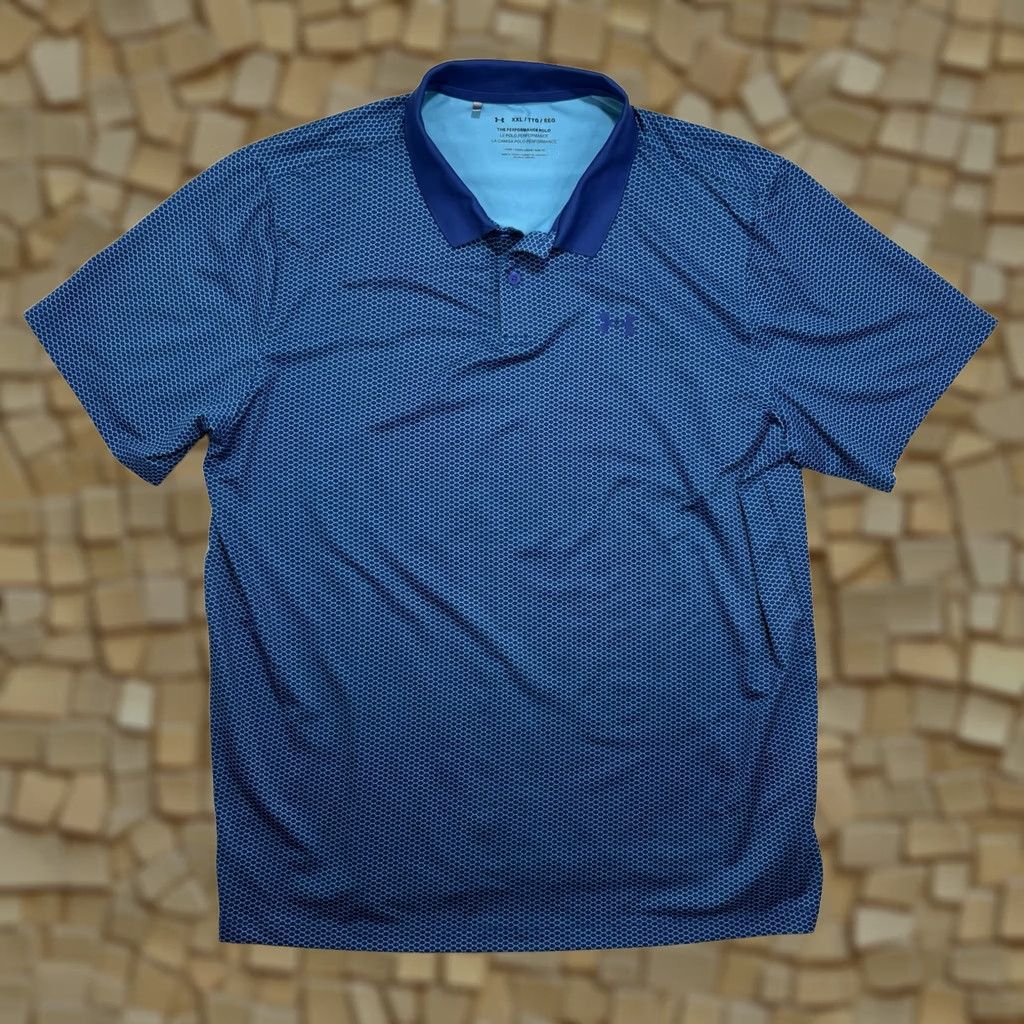 Under Armour Under Armour Performance Polo Men 2XL Blue Dot Print Short Sleeve Golf Shirt Size US XXL / EU 58 / 5 - 1 Thumbnail