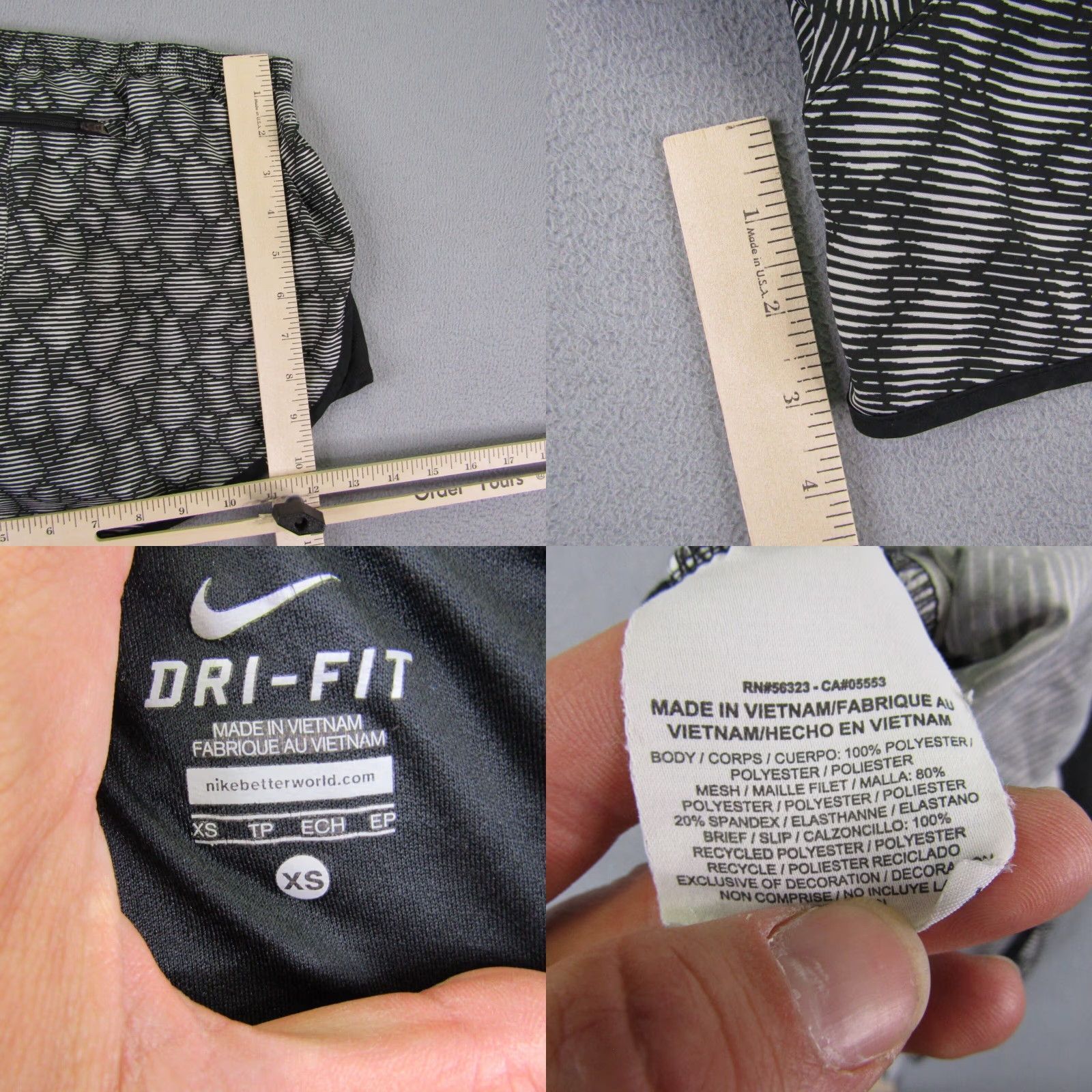Nike Nike Shorts Womens XS Black Modern Tempo Dri Fit Print Lined Running Gym Short Women's XS Black Modern Tempo Nike Size 26" / US 2 / IT 38 - 8 Thumbnail