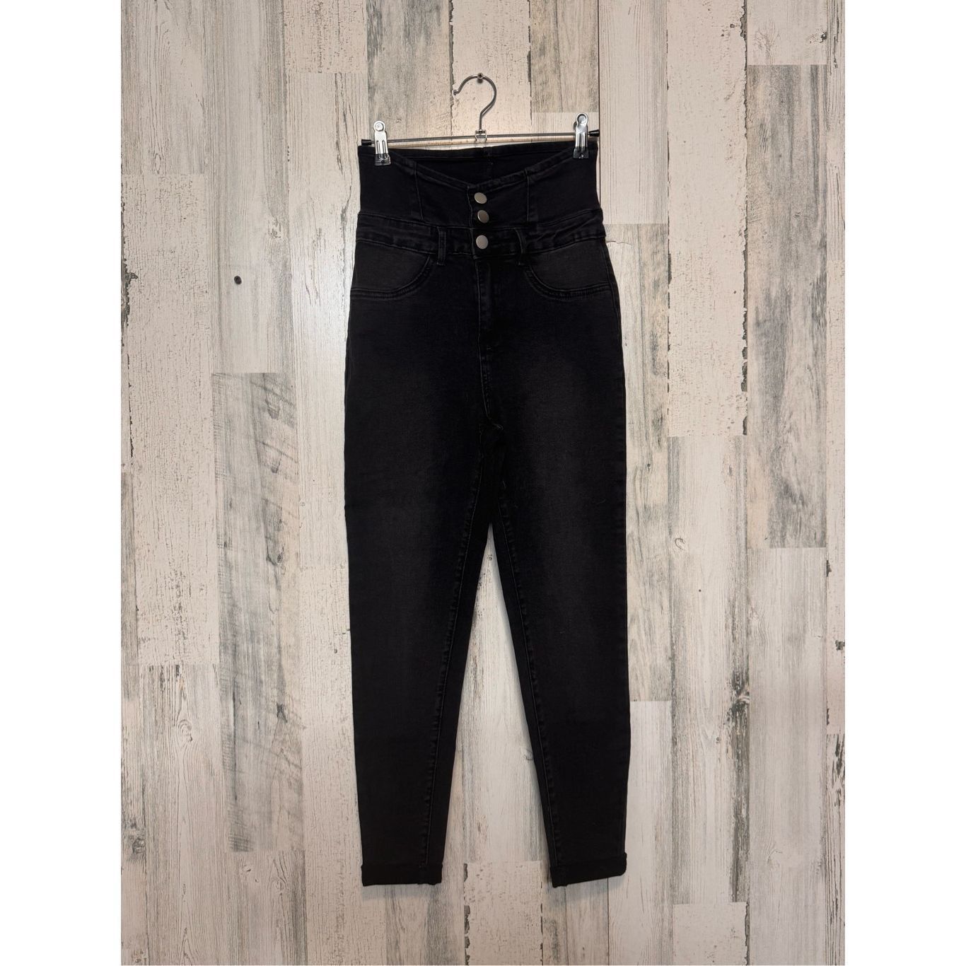 Other Shein Black High Waist Skinny Jeans – Size 26 Small Size 25" / US 0 / IT 36 - 1 Thumbnail