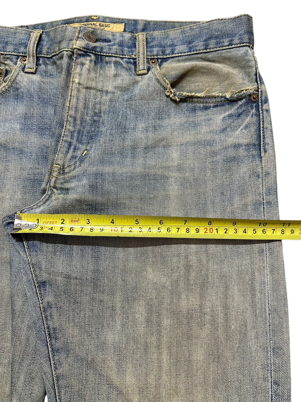 Japanese Brand Vintage Japanese Uniqlo Mud Wash Distress Style Jeans Size US 32 / EU 48 - 14 Thumbnail